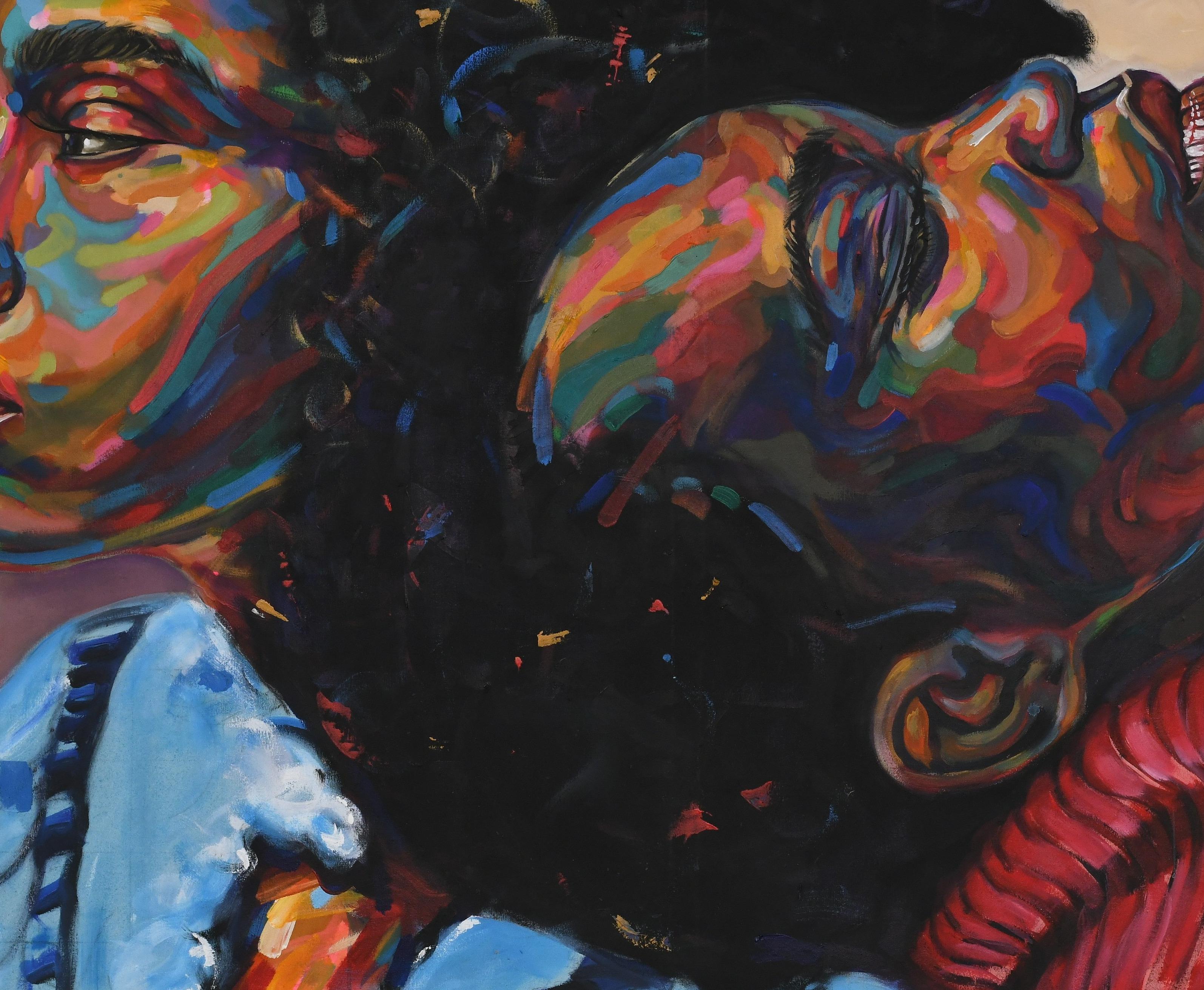 Hermandad 2 -Siglo XXI, Contemporáneo, Retrato Figurativo, Mujeres África Amor en venta 2