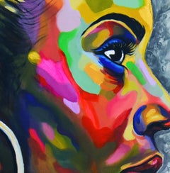 Soulmate 1 : Peinture acrylique expressionniste sur toile, non encadrée