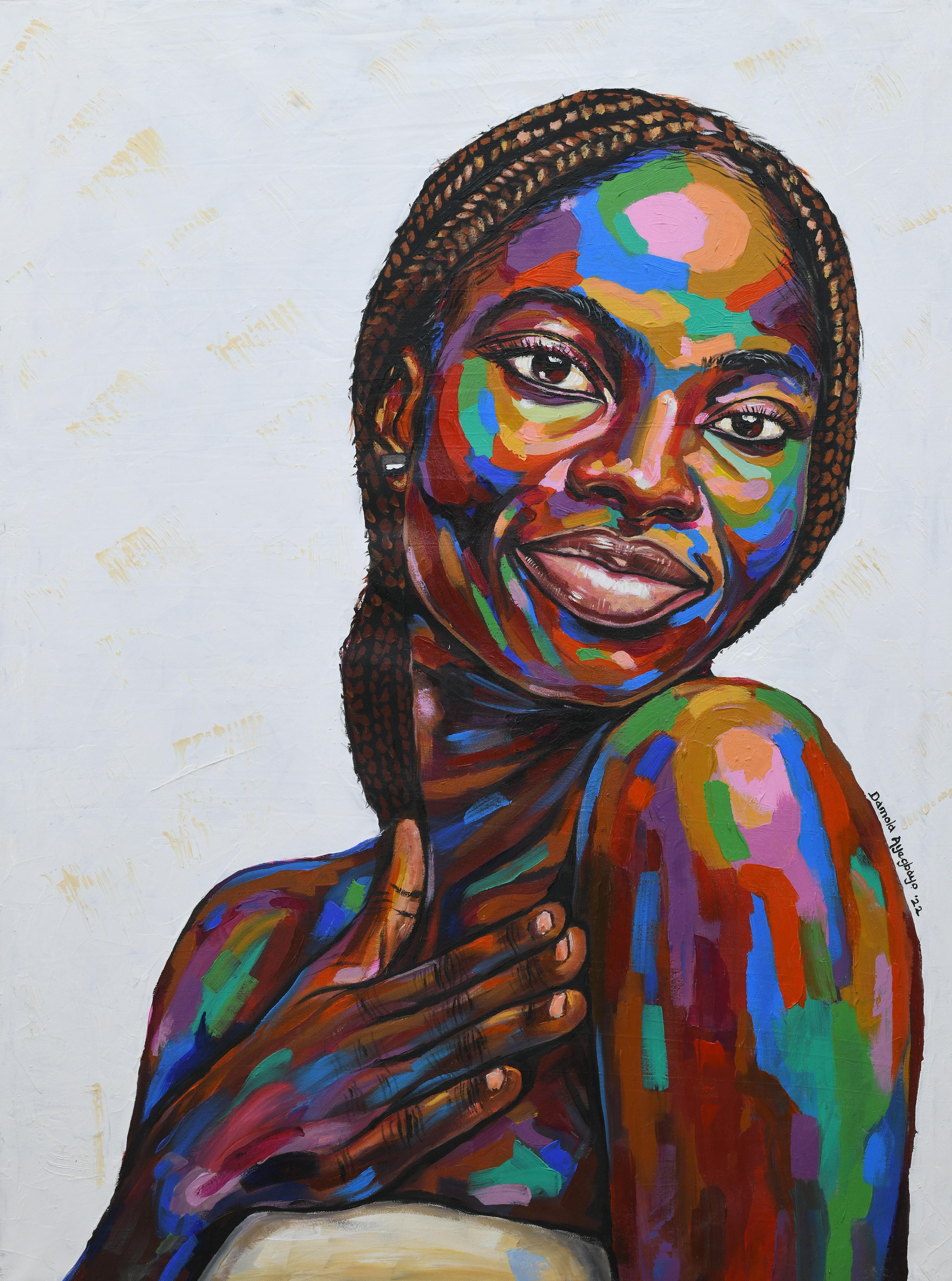Damola Ayegbayo  Portrait Painting - Soulmate 3