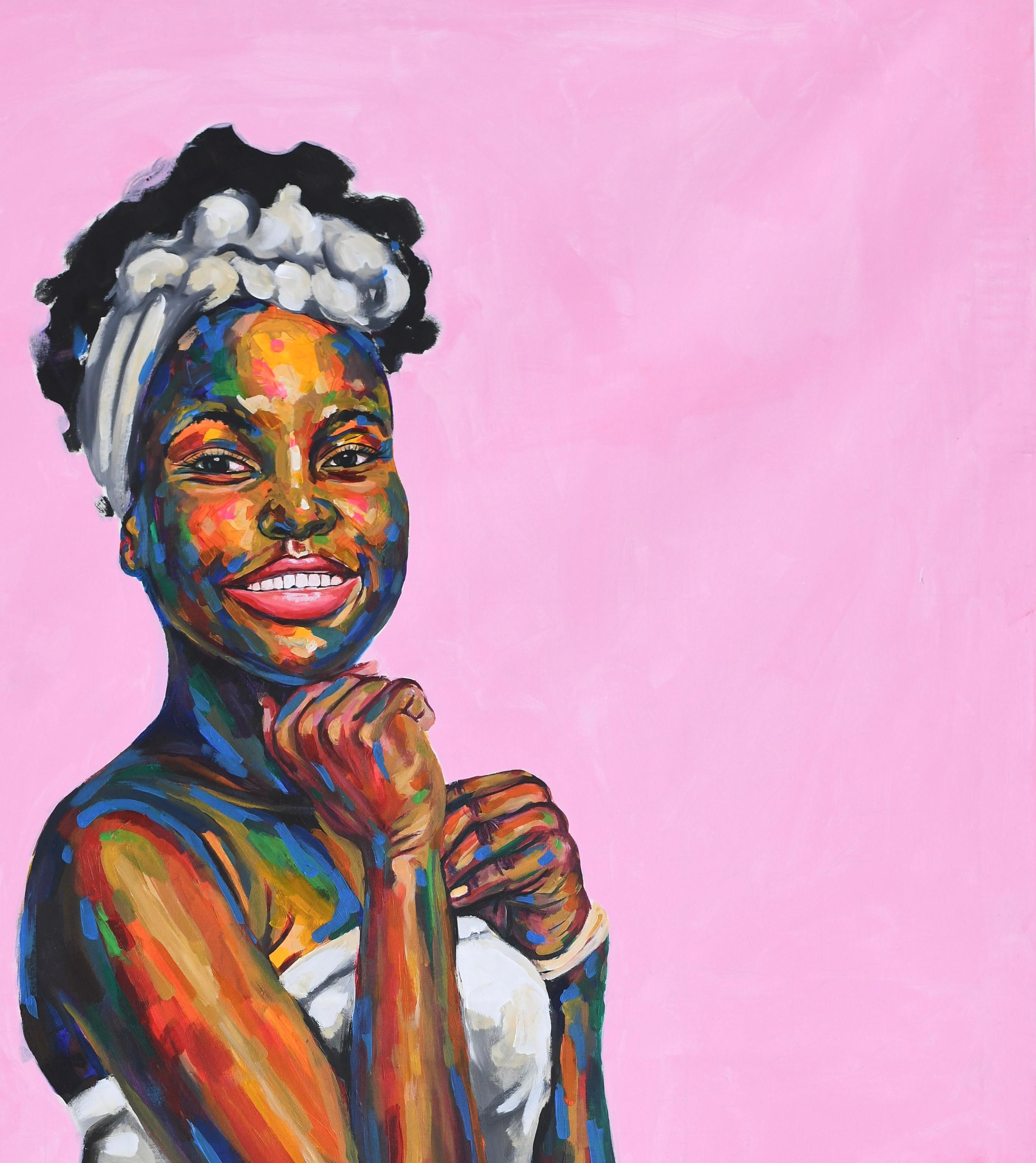 Anima gemella 6 - Painting di Damola Ayegbayo 