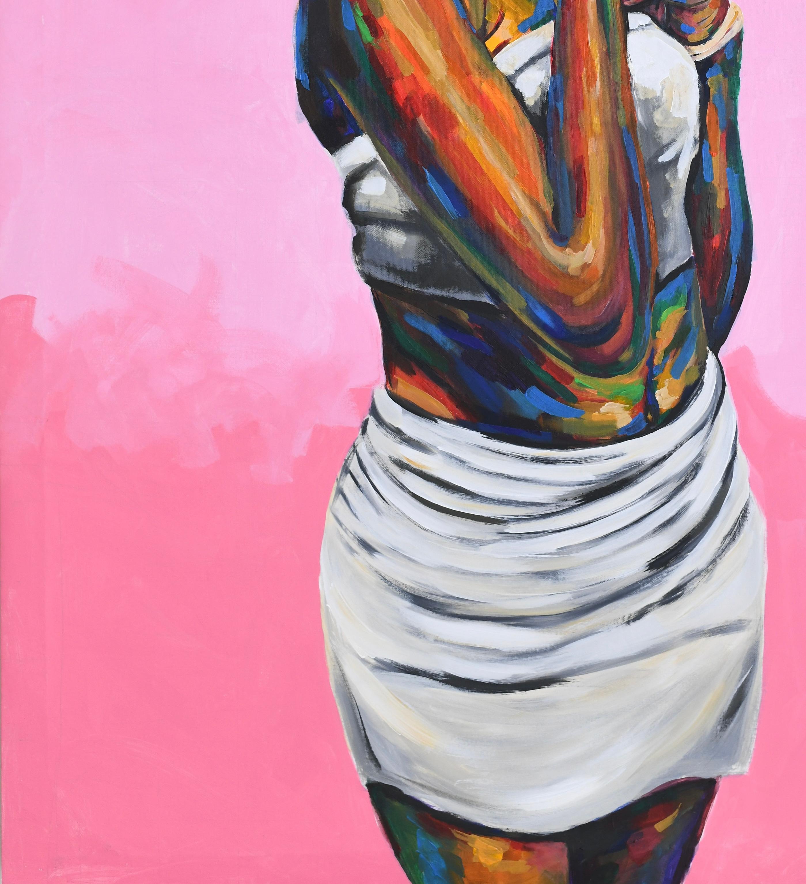 Anima gemella 6 - Painting Contemporaneo di Damola Ayegbayo 