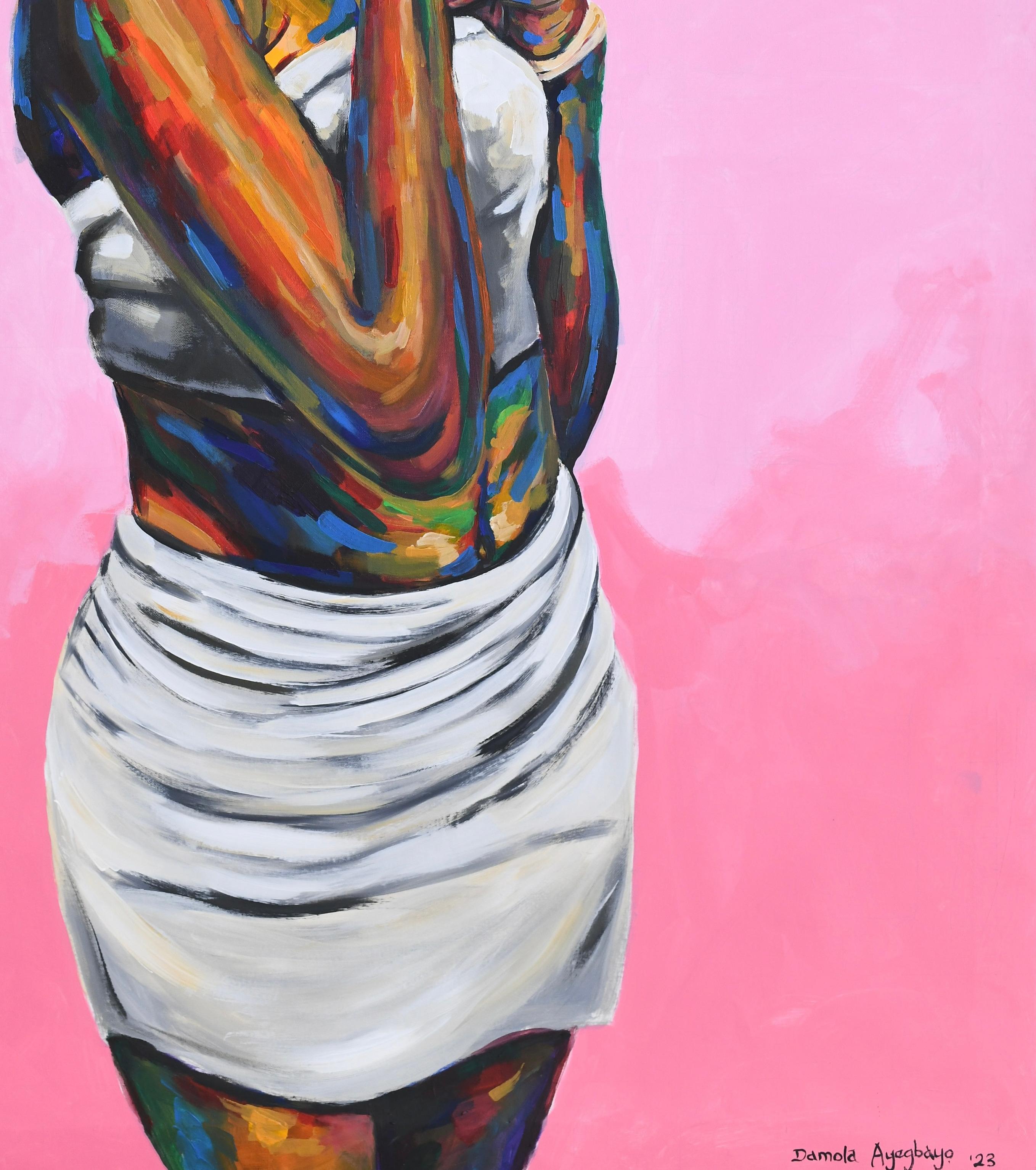 Anima gemella 6 - Portrait Painting Rosa di Damola Ayegbayo 