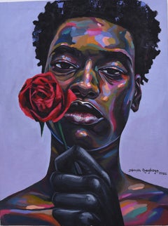 Soulmate 9 -21. Jahrhundert, Zeitgenössisch, Figuratives Porträt, Frauen, Floral