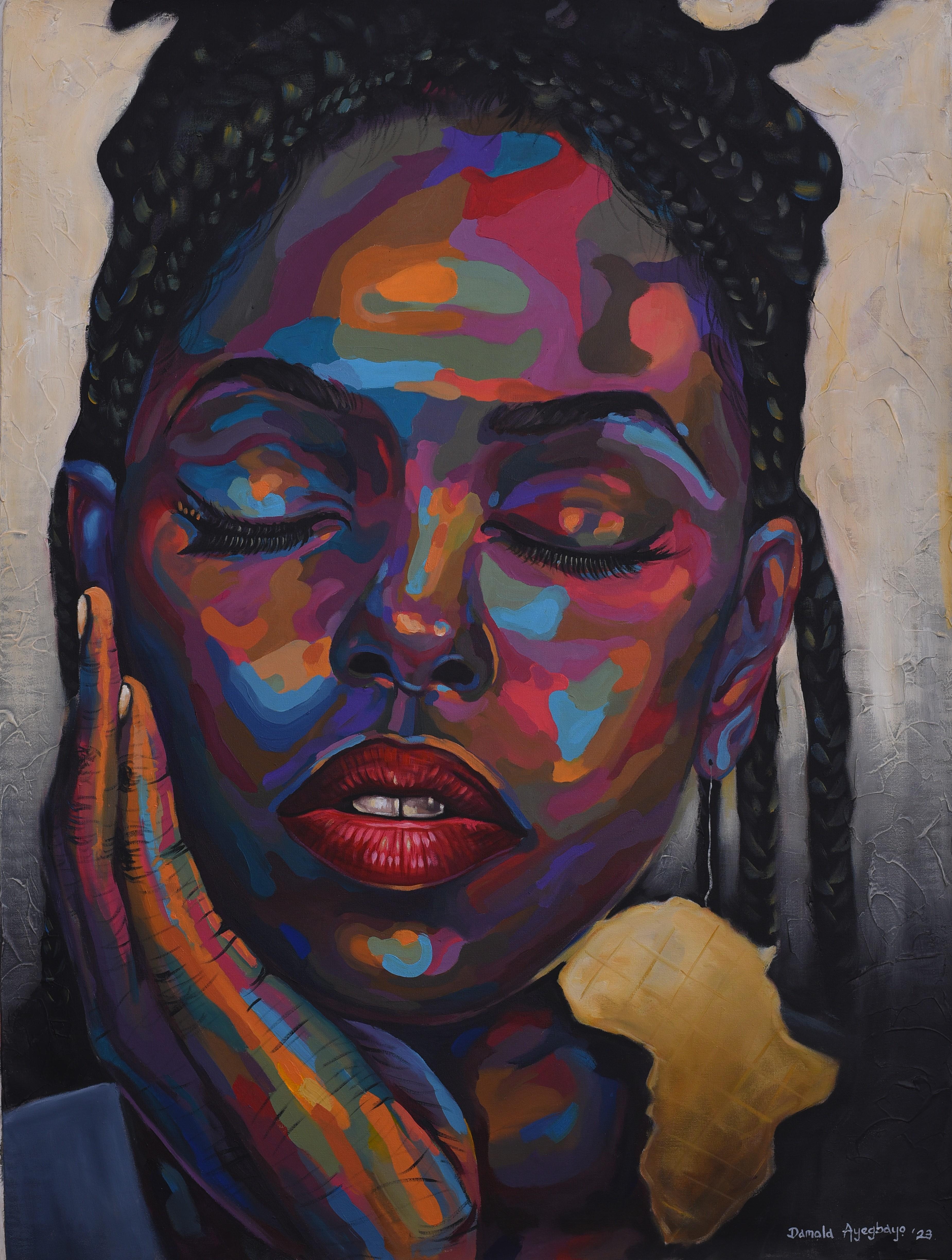 Damola Ayegbayo  Figurative Painting - State of Mind 12