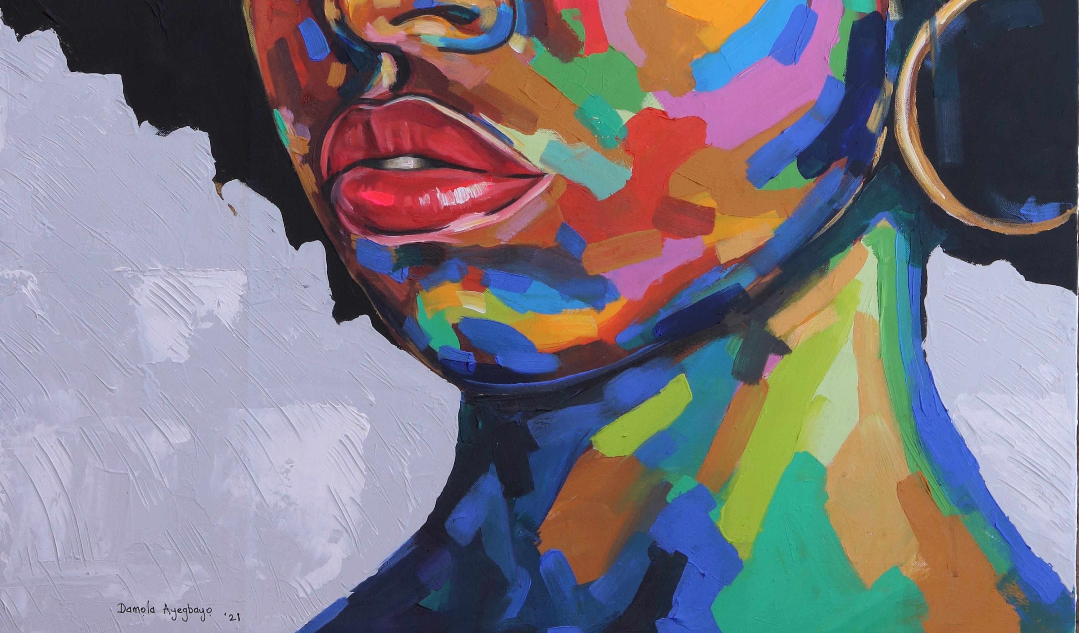 State of Mind 2 - Contemporary Painting by Damola Ayegbayo 