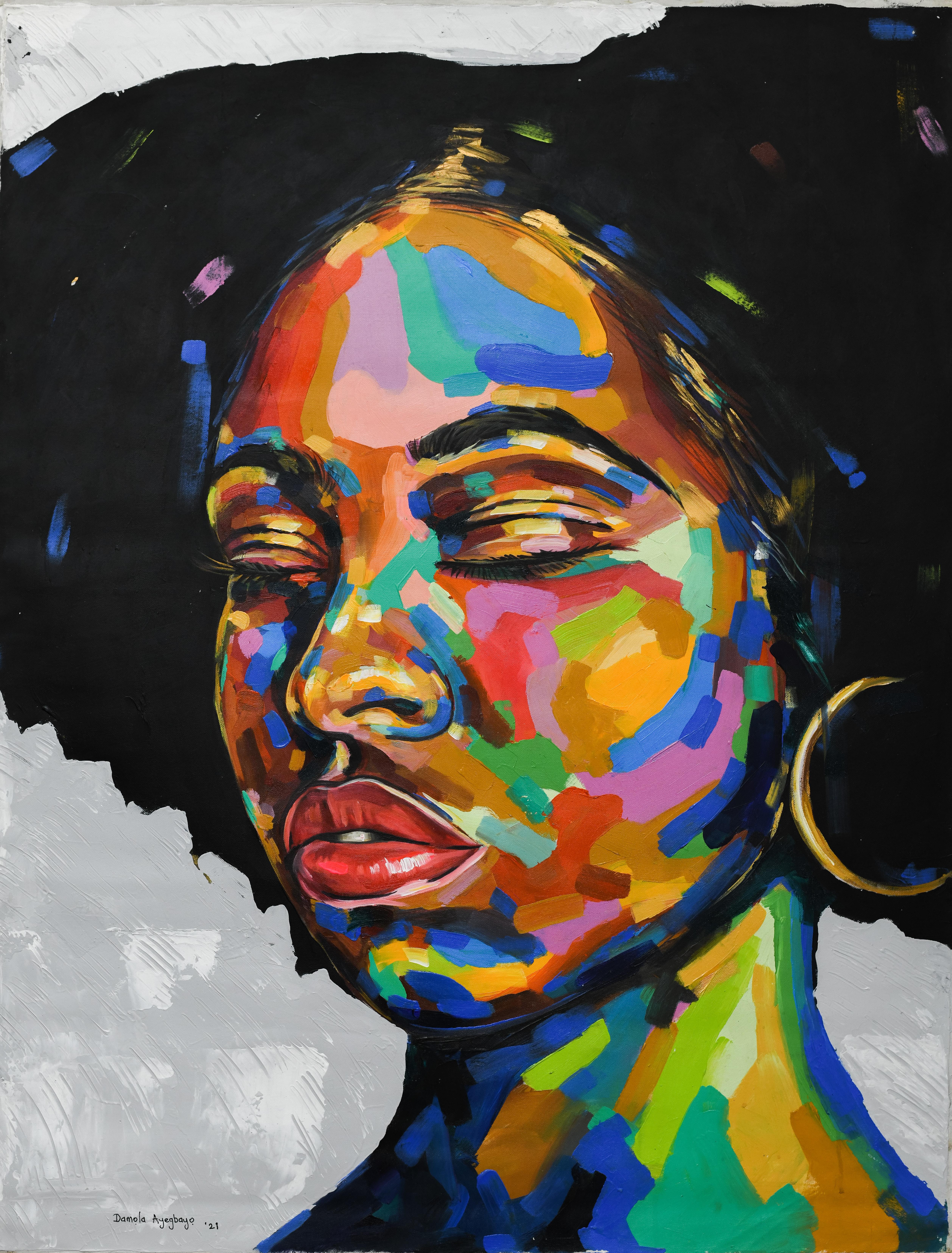 Damola Ayegbayo  Portrait Painting - State of Mind 2