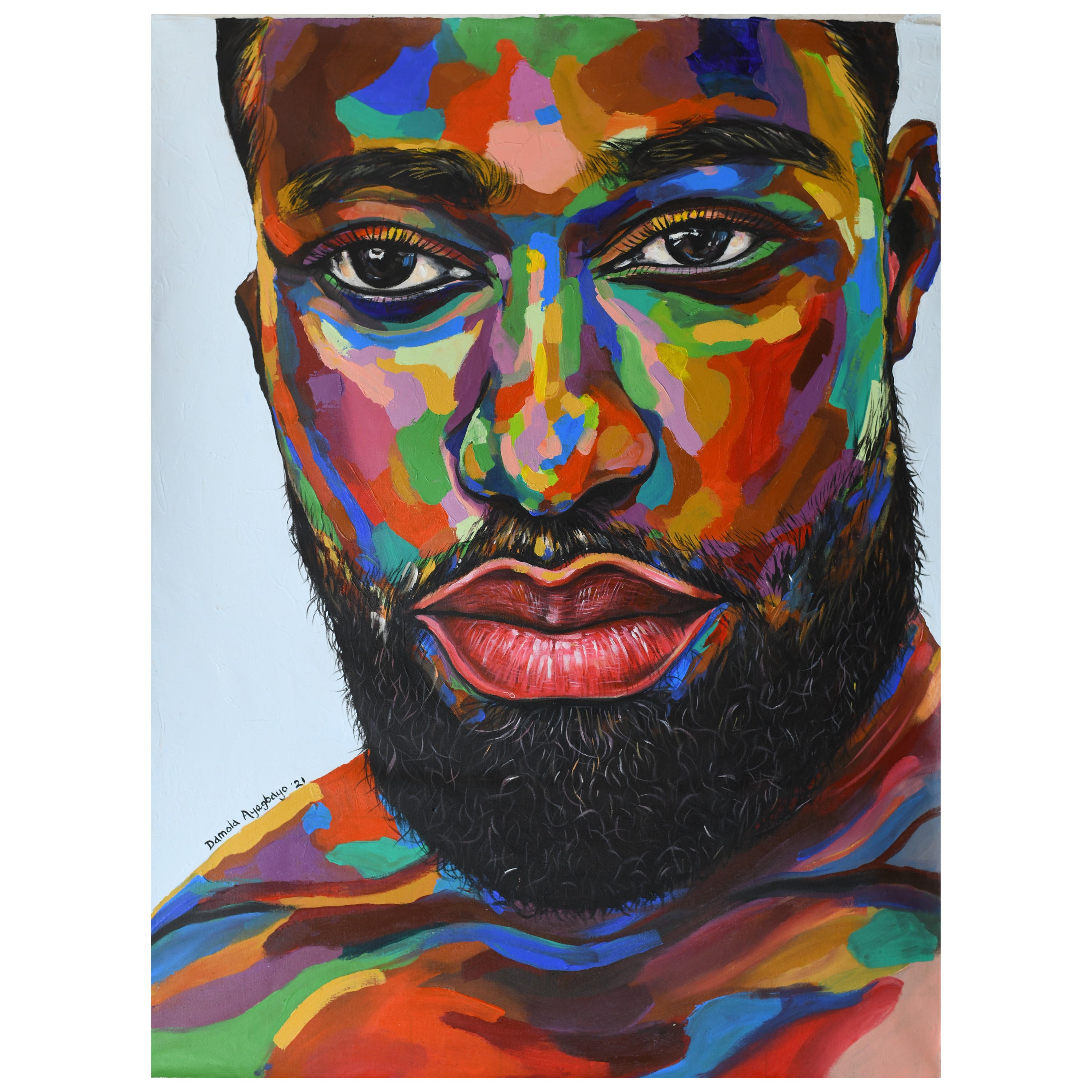 Portrait Painting Damola Ayegbayo  - État de l'esprit 4
