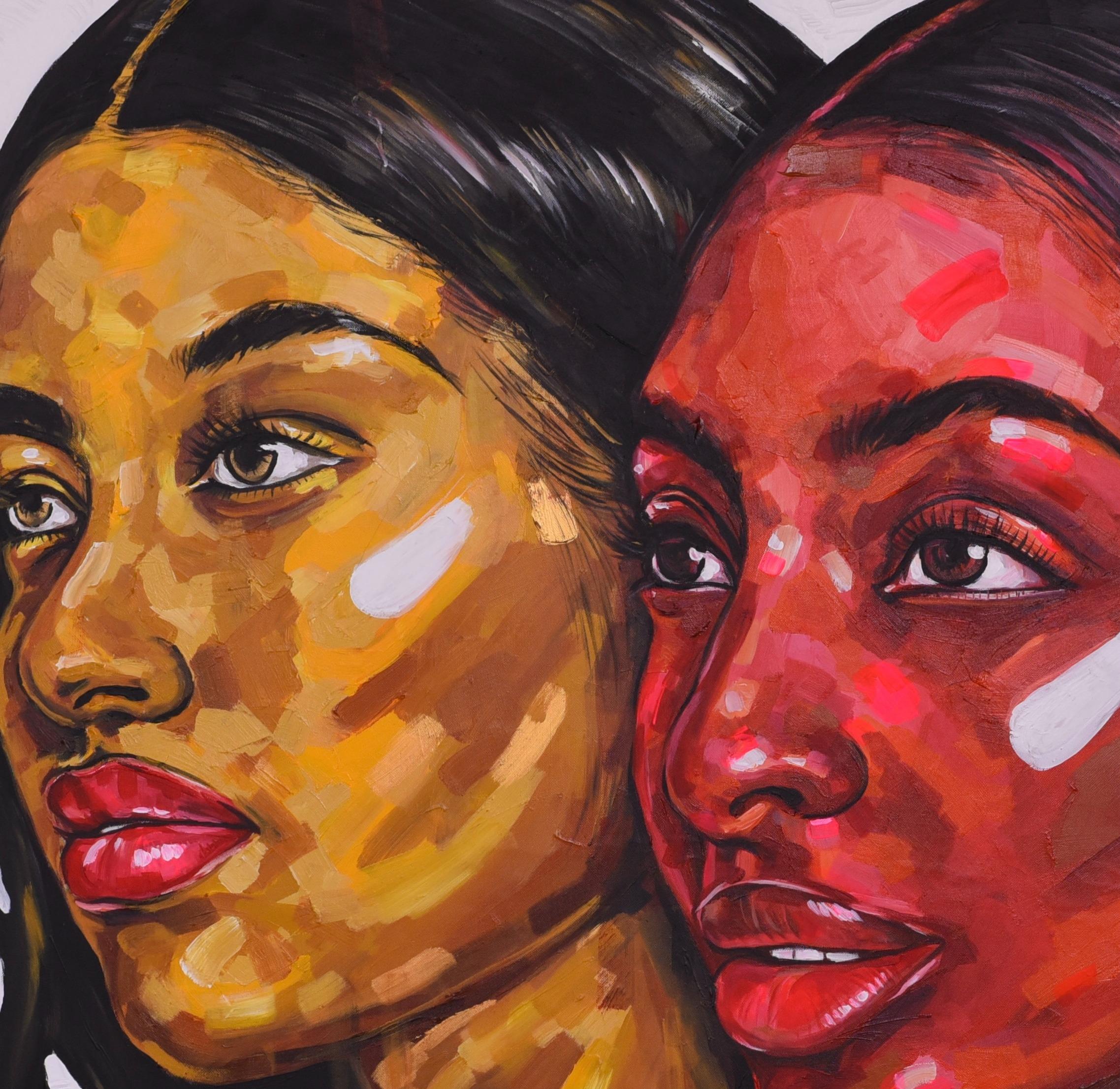 Strength in diversity 3 - Painting by Damola Ayegbayo 