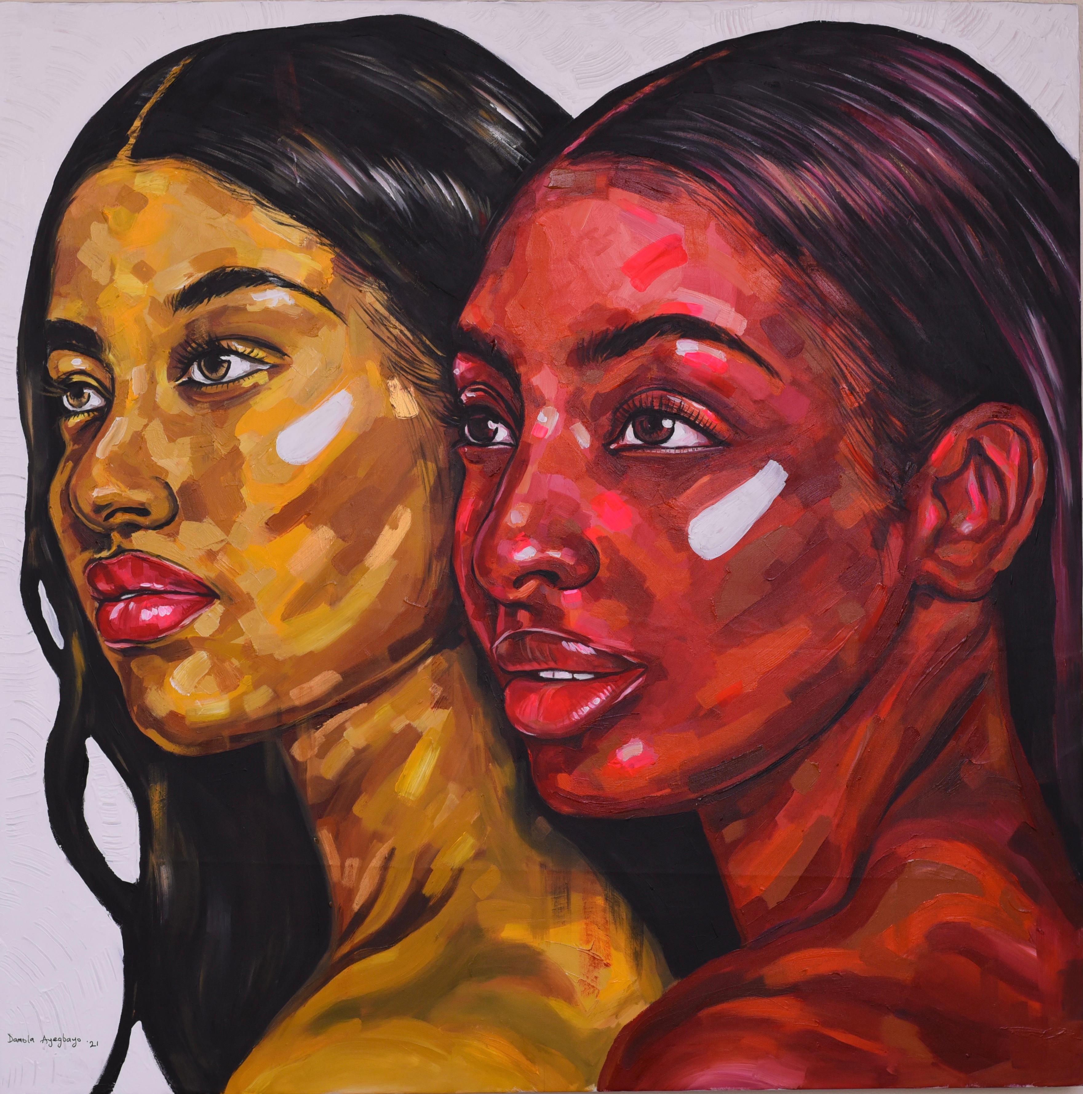 Damola Ayegbayo  Portrait Painting - Strength in diversity 3