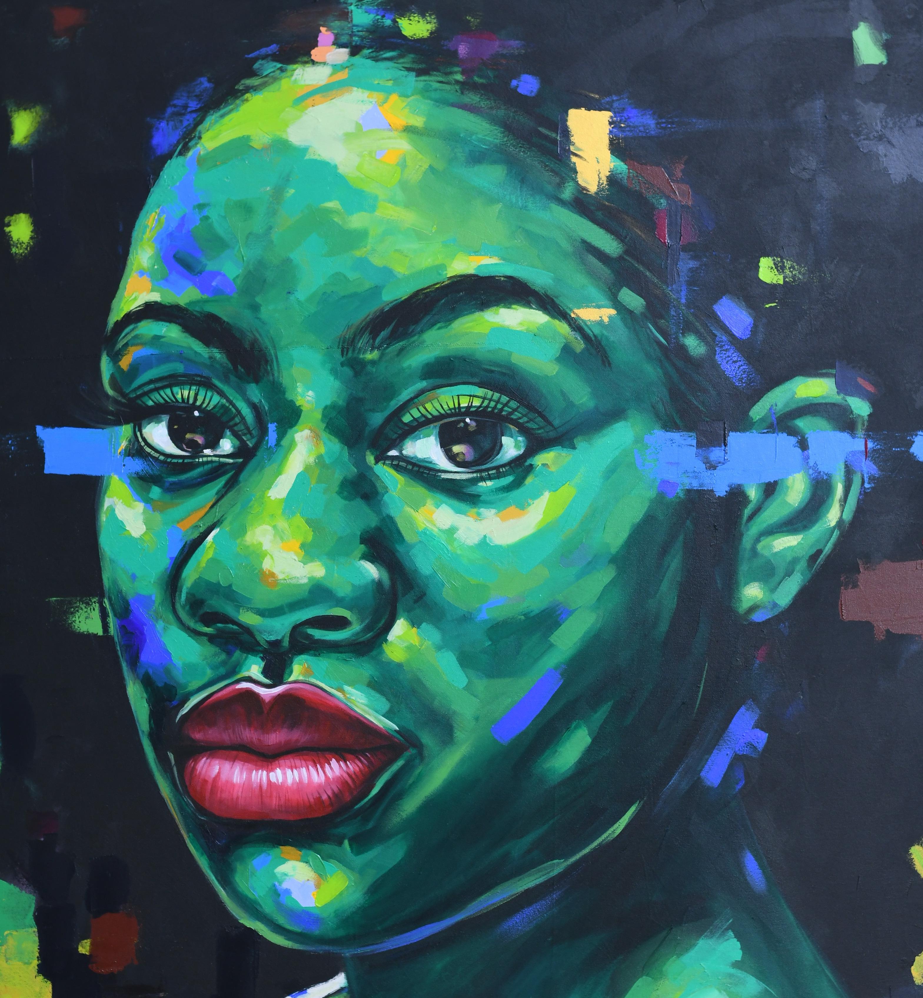 L'altro lato 6 - Painting di Damola Ayegbayo 
