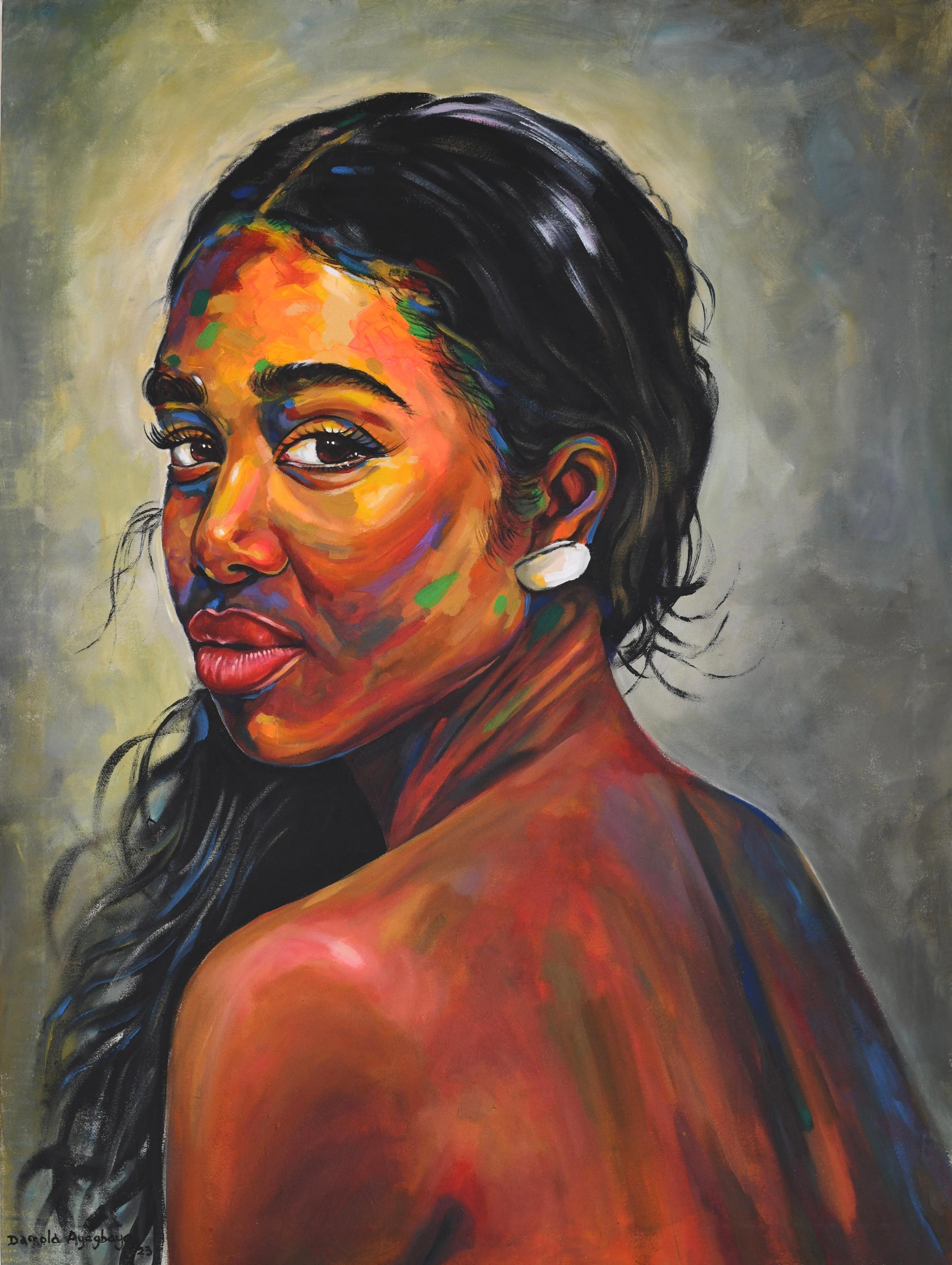 Damola Ayegbayo  Portrait Painting - The Other Side 8