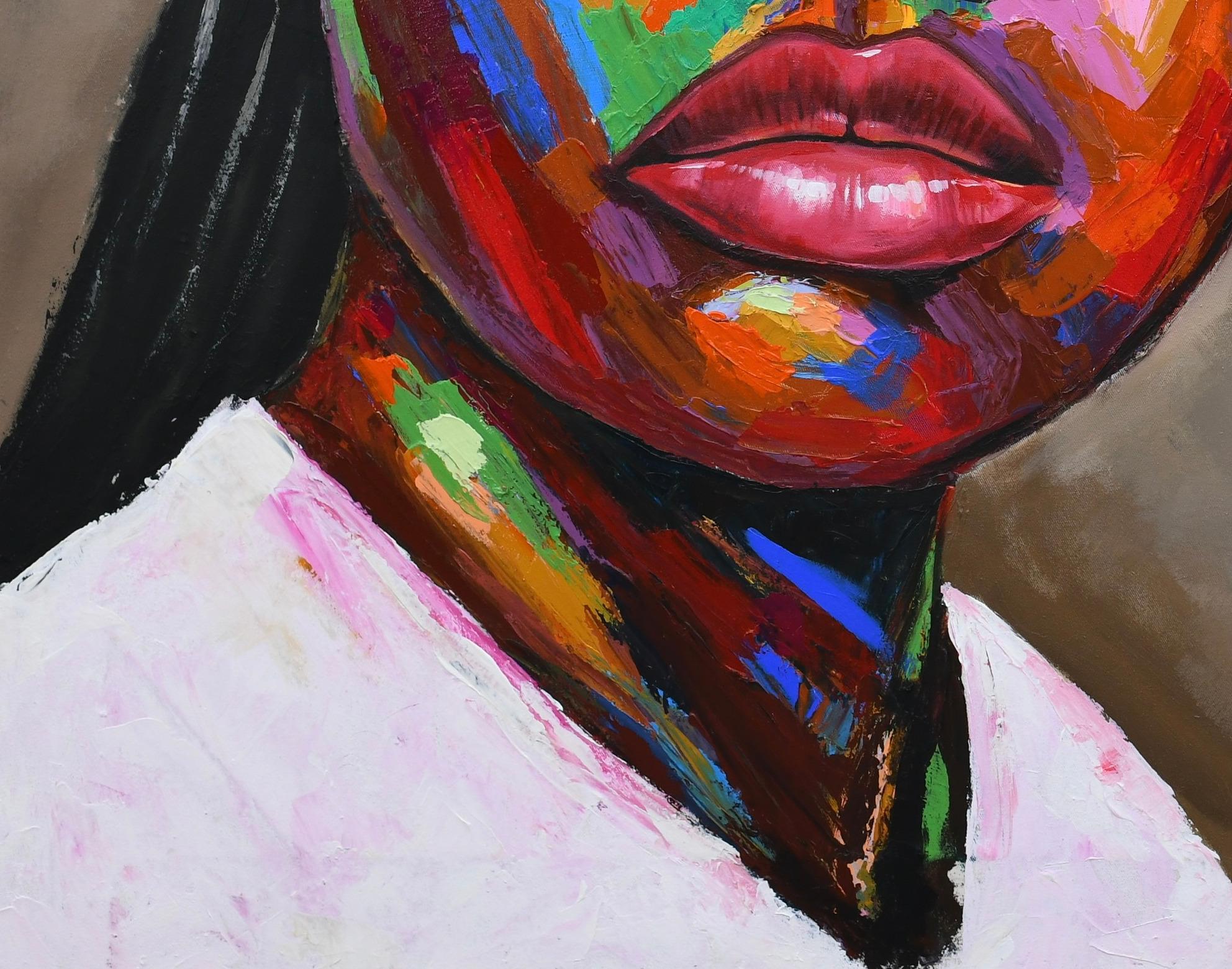 Amore incondizionato 2 - Painting Contemporaneo di Damola Ayegbayo 