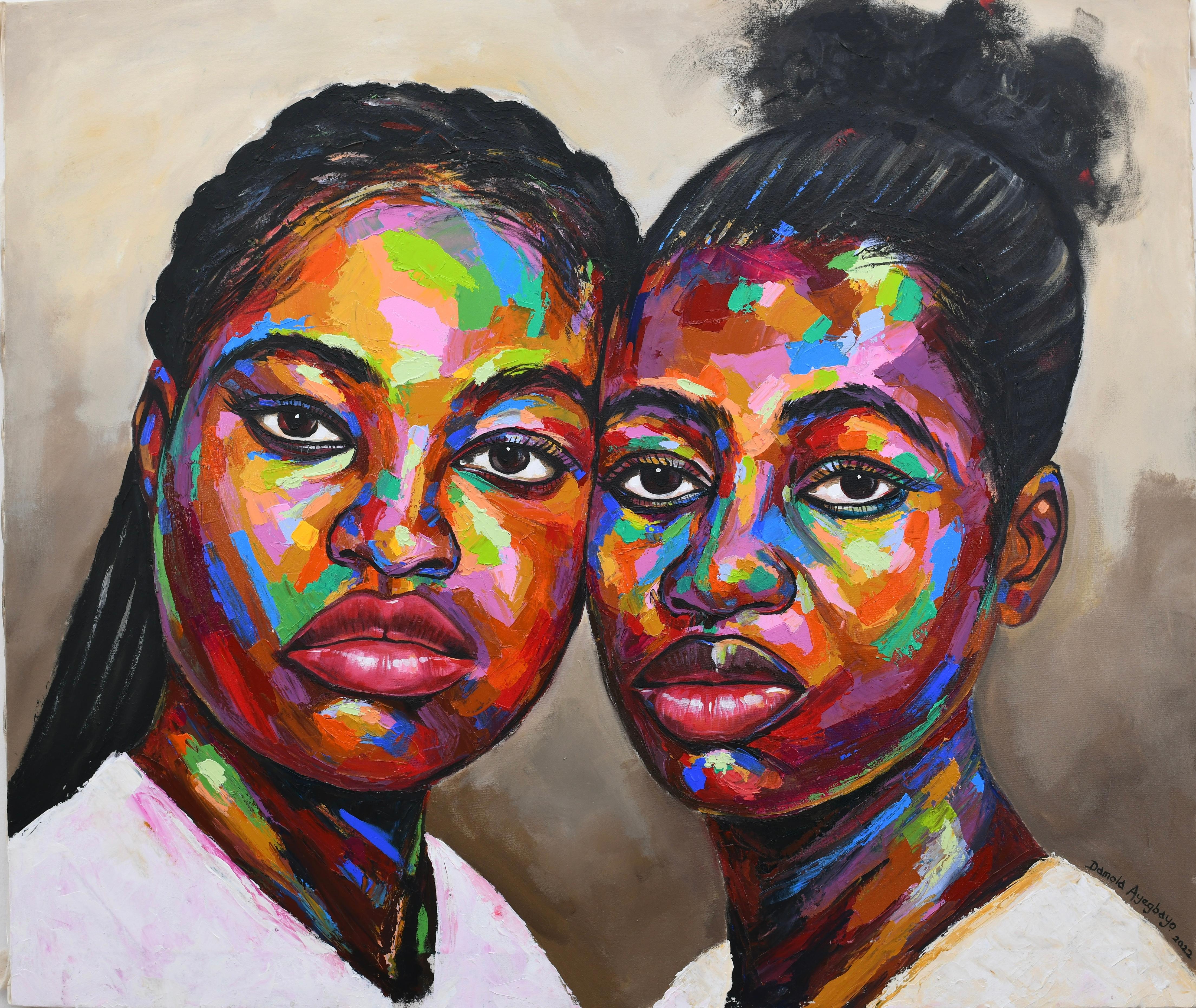 Portrait Painting di Damola Ayegbayo  - Amore incondizionato 2