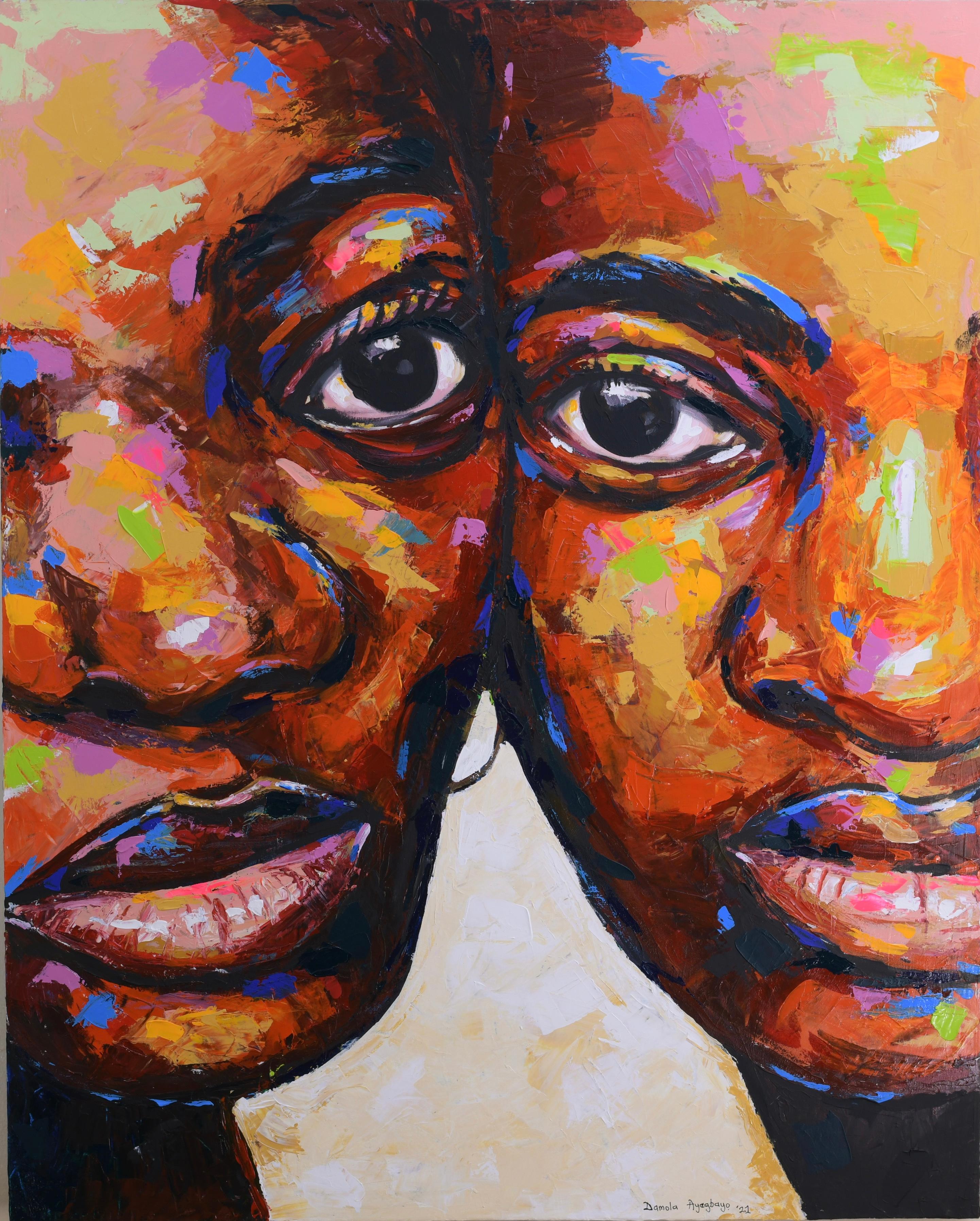 Damola Ayegbayo  Portrait Painting - Unconditional Love