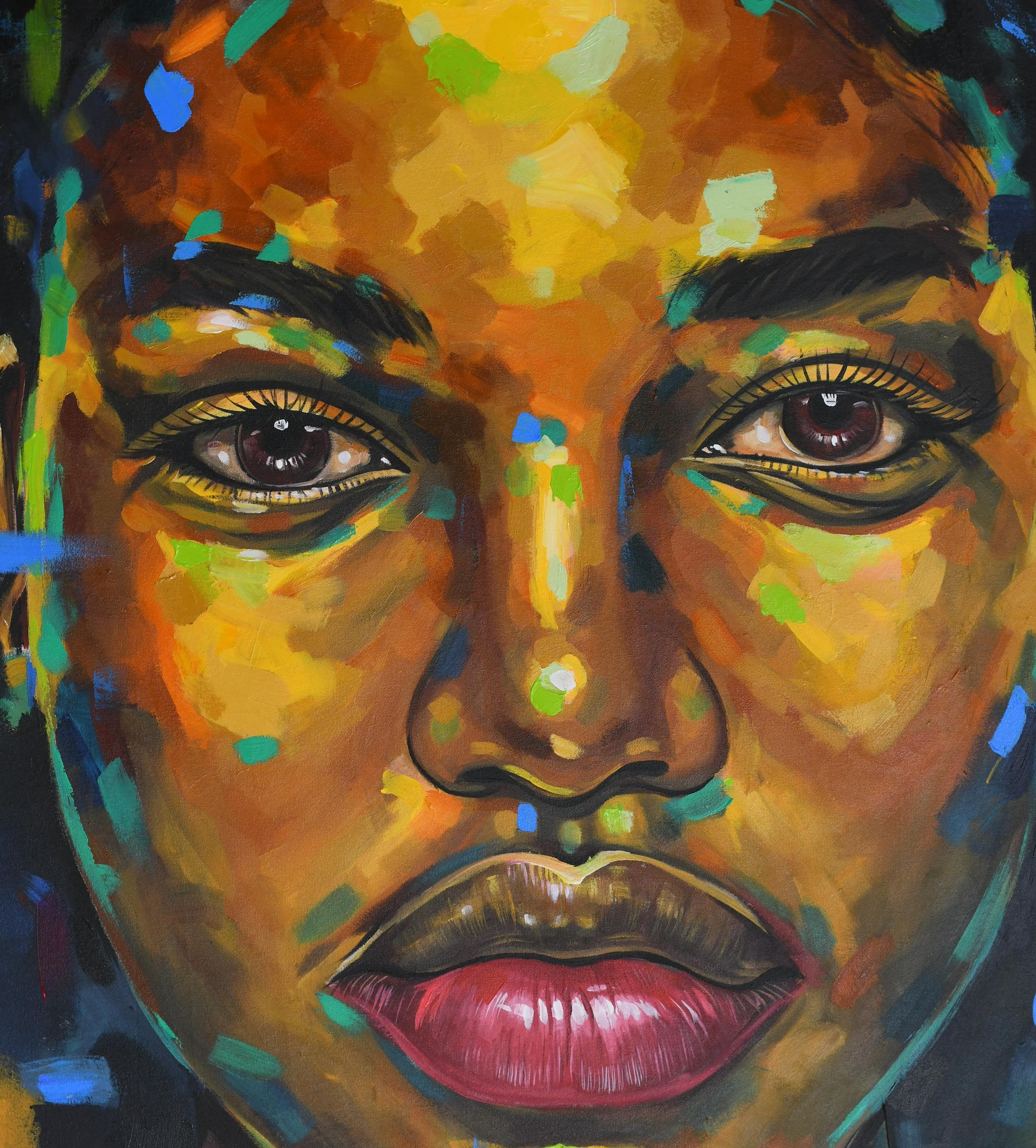 Vision of Hope 5 - Painting by Damola Ayegbayo 