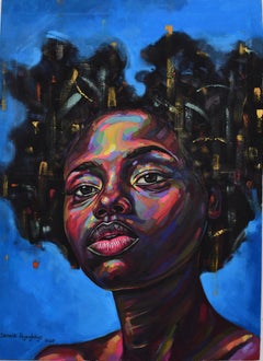 Vision d'espoir 7 - 21e siècle, Contemporain, Portrait figuratif, Afrique Femmes