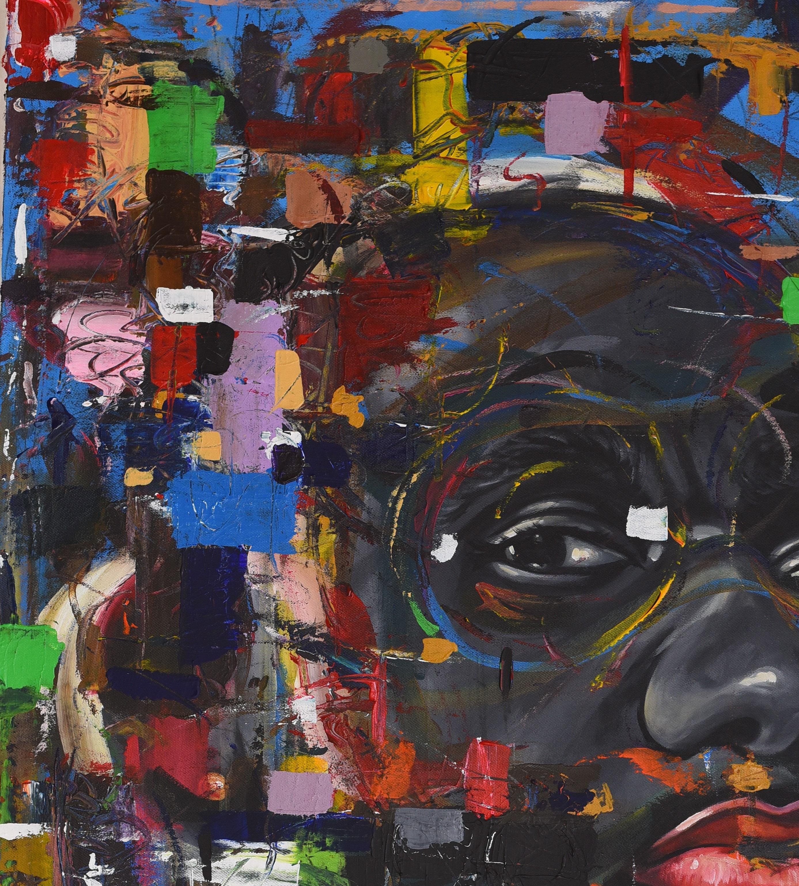 Whispers of the Soul 3 - Painting by Damola Ayegbayo 