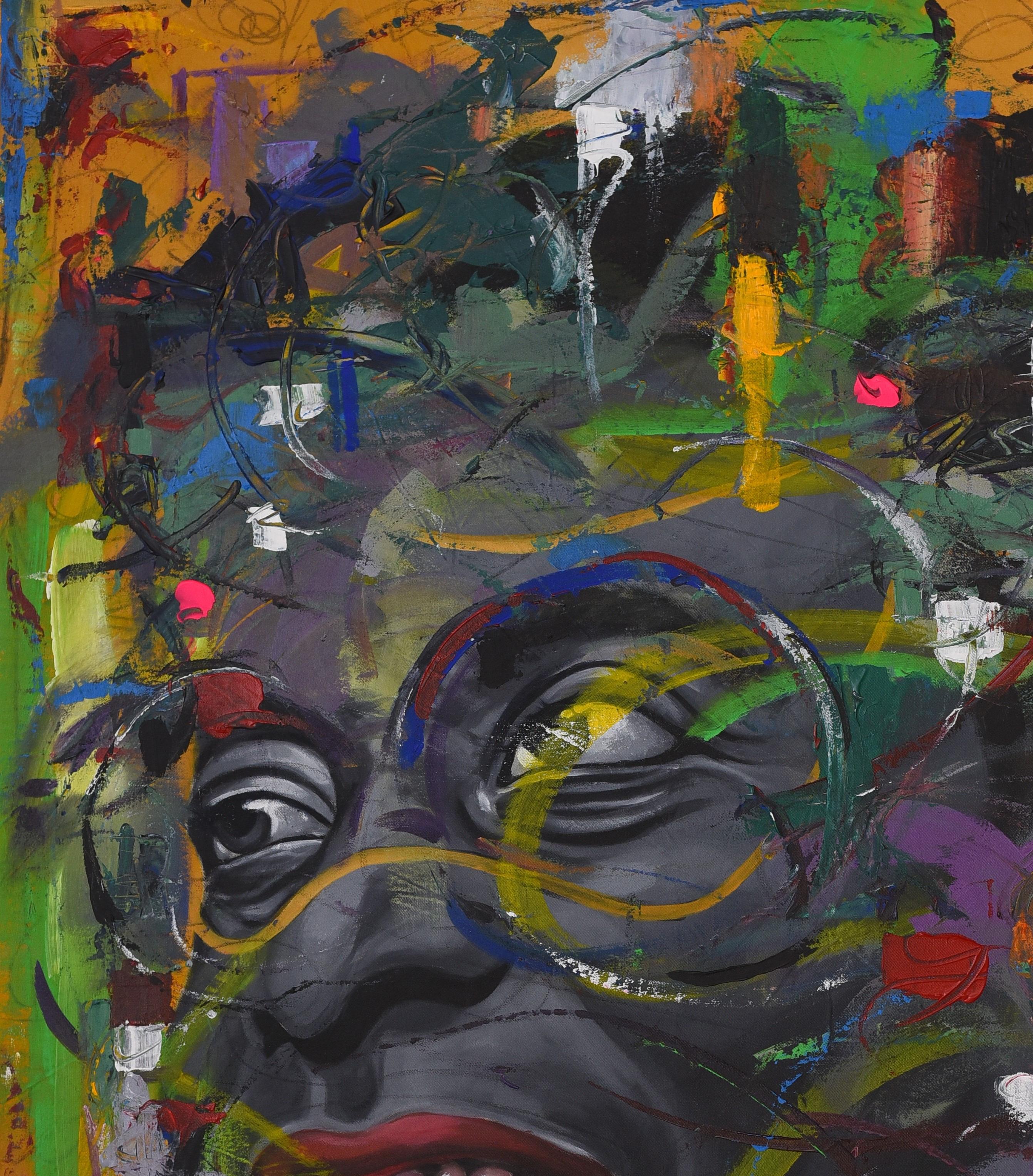 Whispers of the Soul 4 - Painting by Damola Ayegbayo 