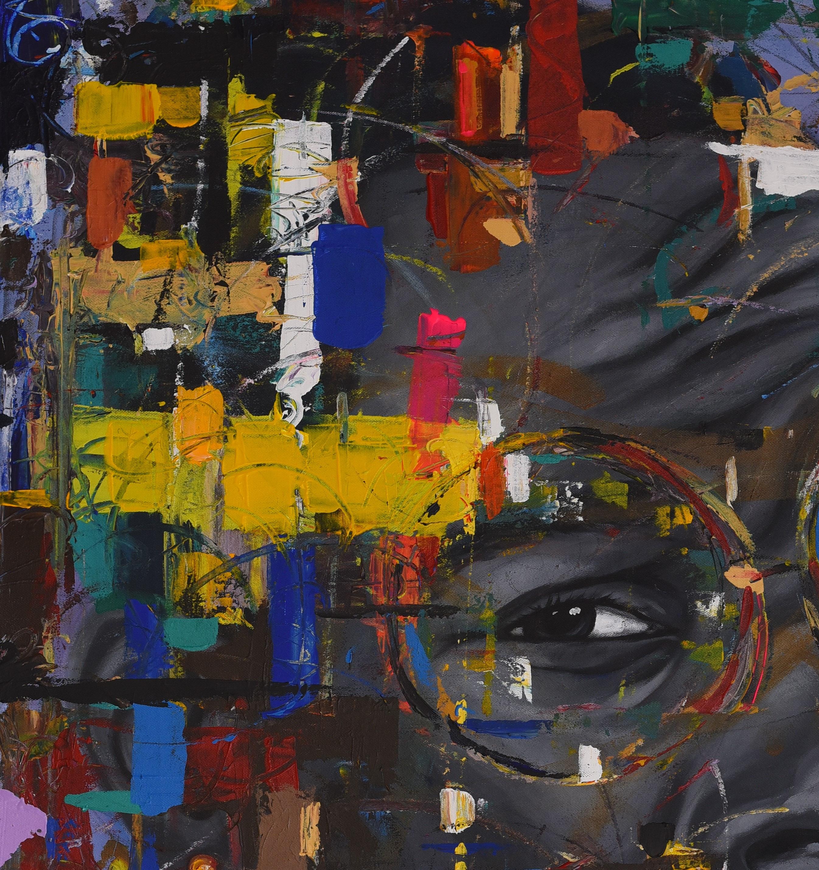 Whispers of the Soul 5 - Painting by Damola Ayegbayo 