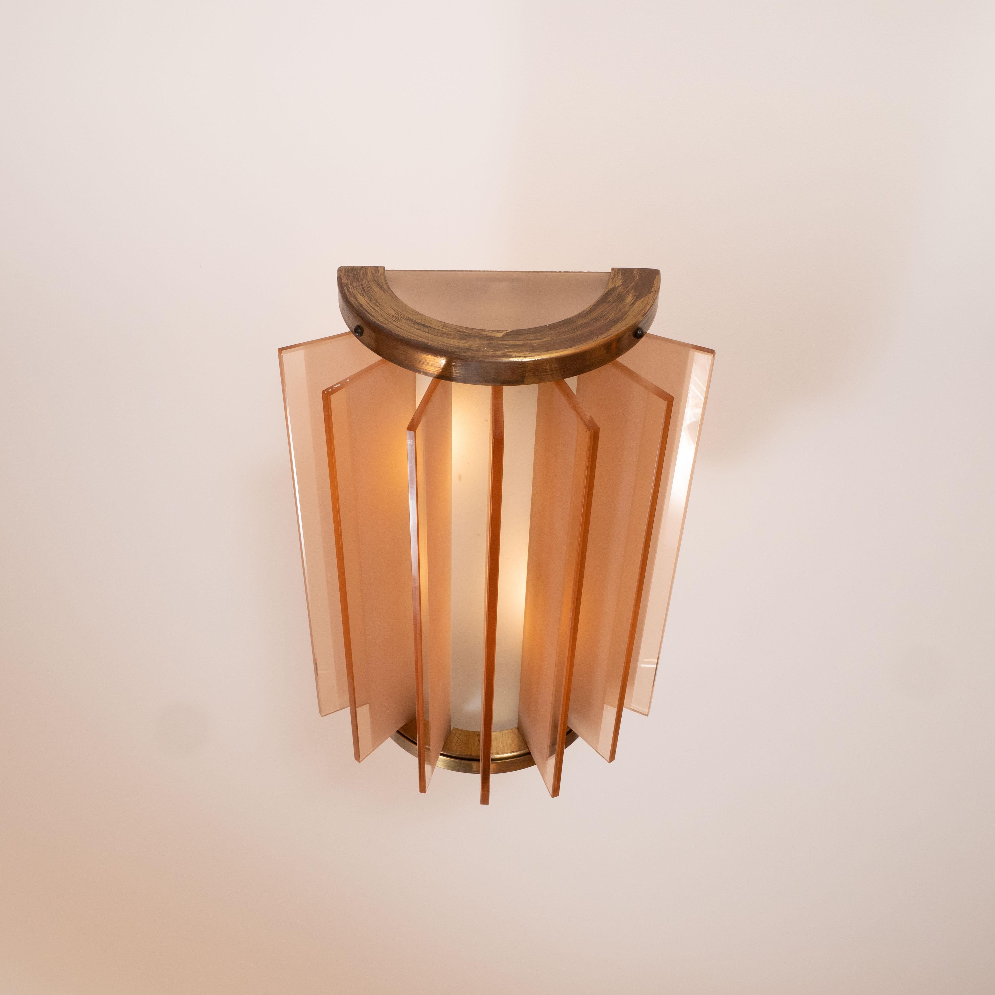 Damon French Deco Hanging Ceiling Light Fixture from Alan Moss In Good Condition In New York, NY