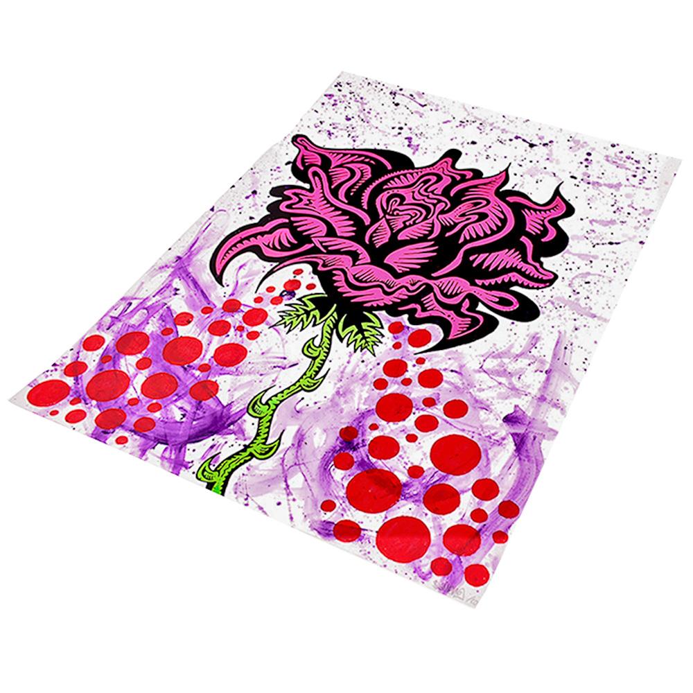 Superbe impression de roses avec de magnifiques embellissements multicolores réalisés à la main par Damon Johnson.
Numéroté en bas à droite et signé par l'artiste en bas à droite du tirage.
Chaque tirage de cette édition est unique, l'artiste ayant