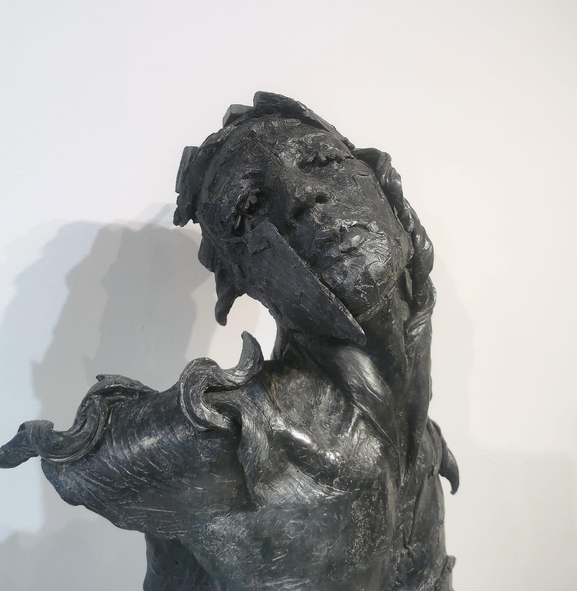 Artemis  a unique Bronze sculpture - Gold Figurative Sculpture by Damon Price