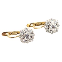Boucles d'oreilles en or fait à la main - Fleurs de Damond