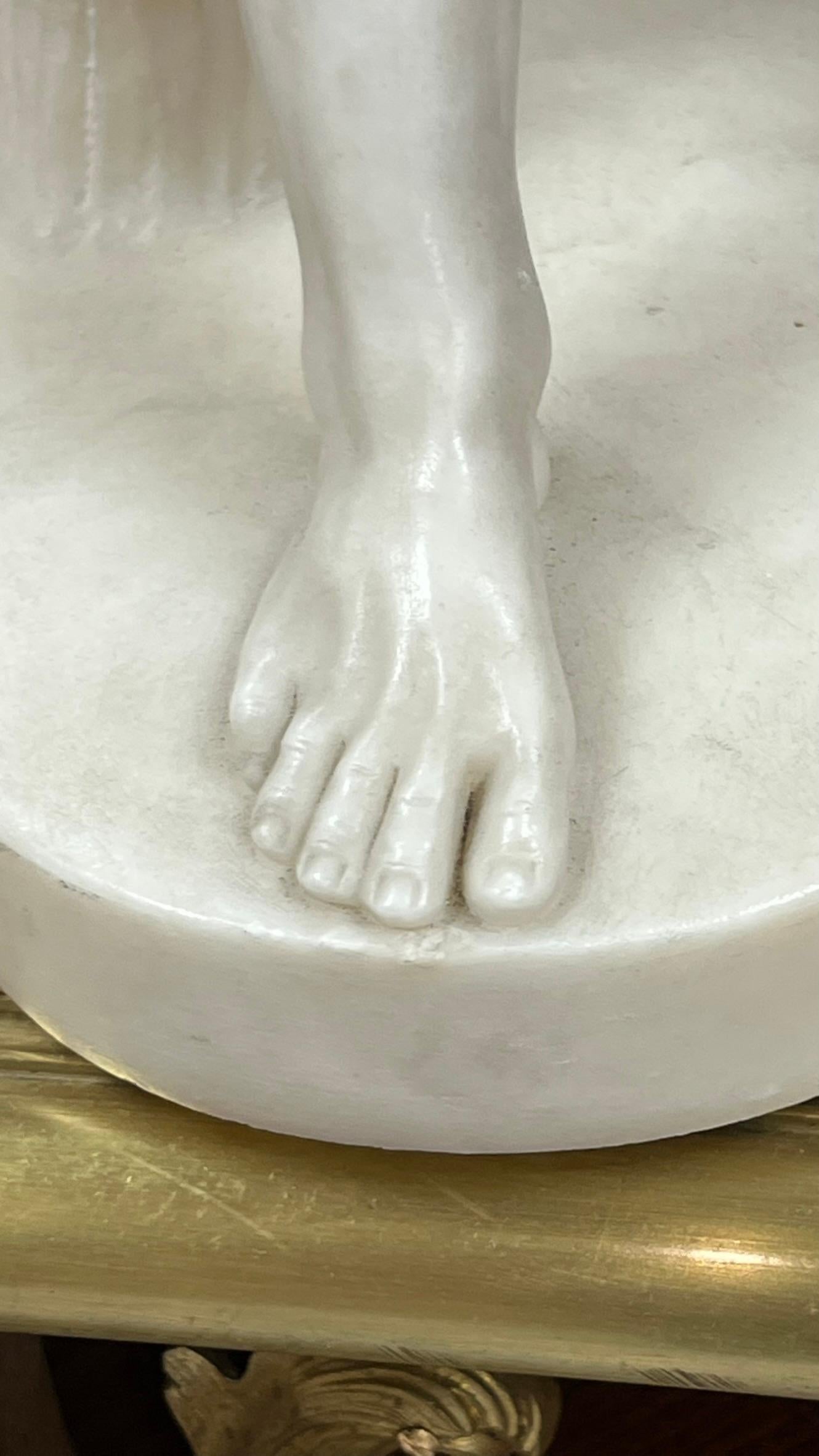 Damoxenos Greek Wrestler Marble Sculpture After Antonio Canova 1