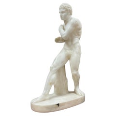 Luchador griego Damoxenos Escultura de mármol según Antonio Canova