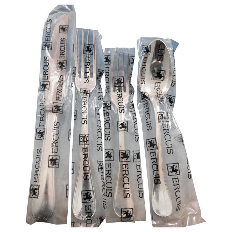 Dampierre by Ercuis Silverplate Flatware Set 8 Dinner Service 34 Pcs