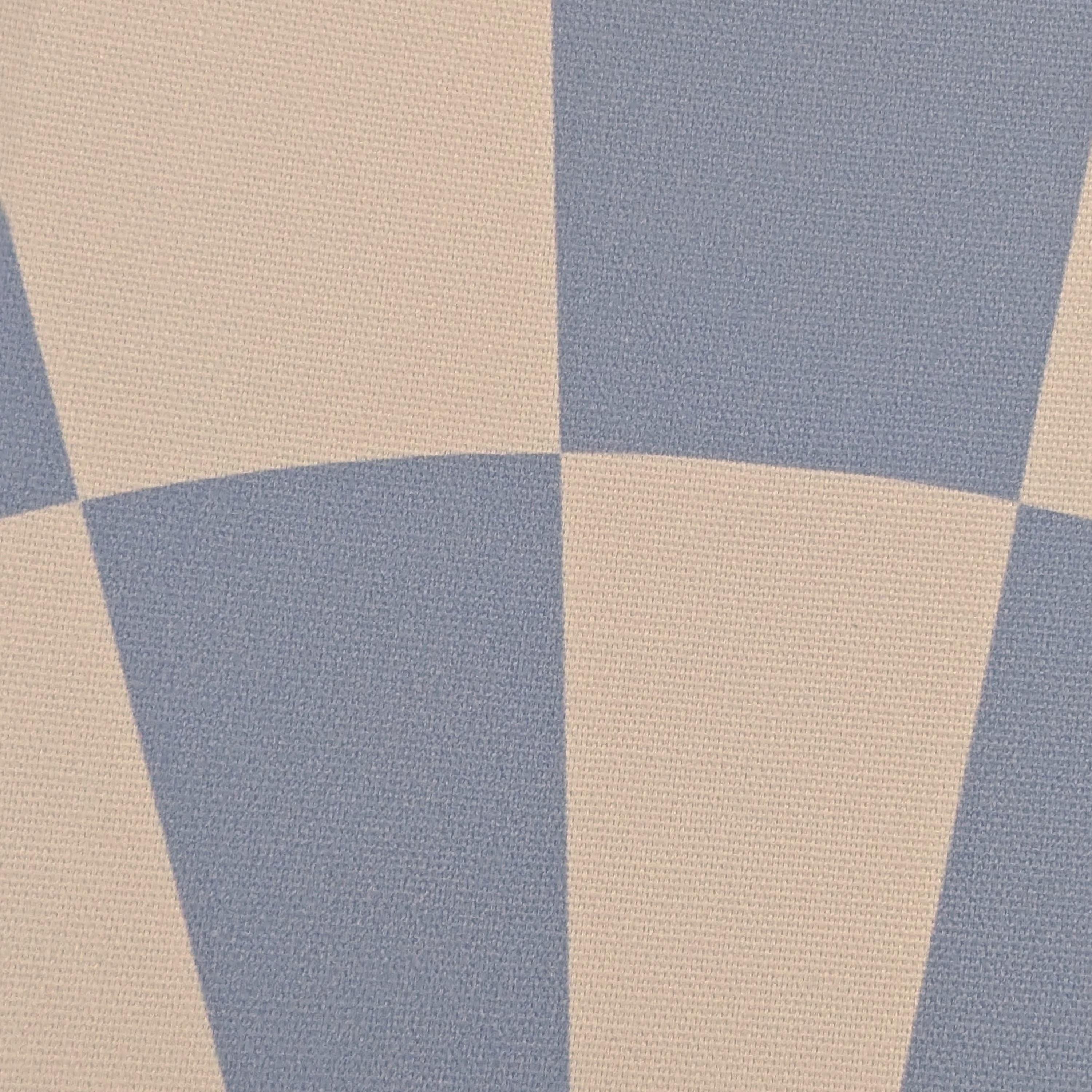XXIe siècle et contemporain Abat-jour conique à carreaux bleu Damson en vente