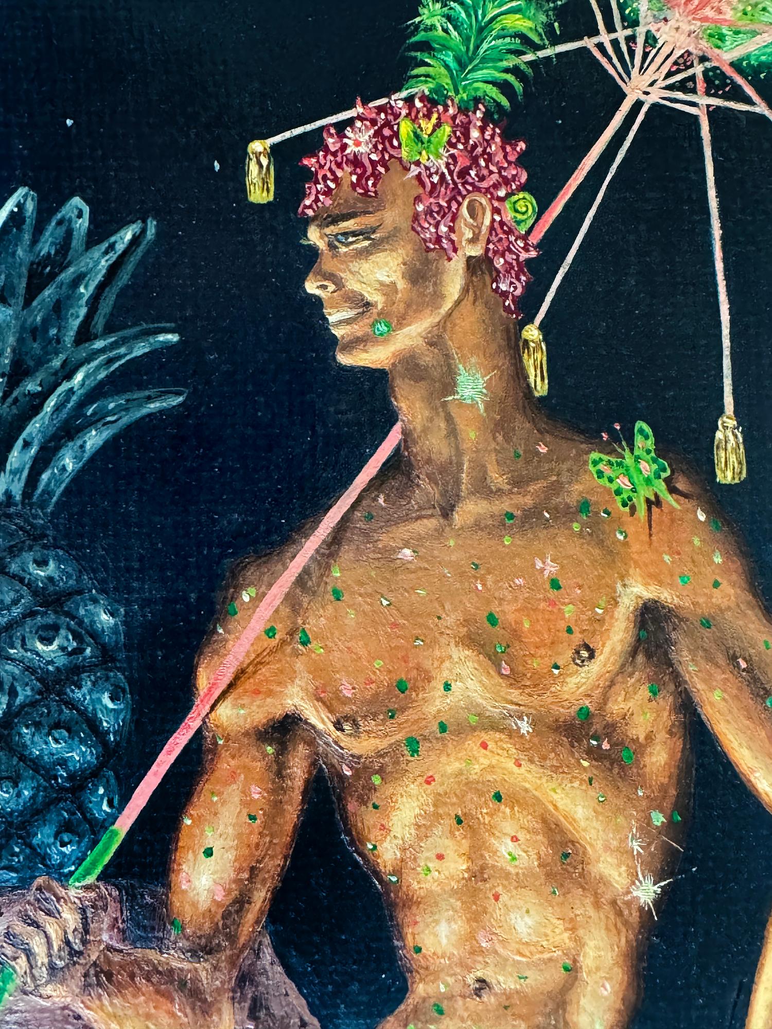 Hombres Gays Musculosos Mardi Gras - Amor Interracial Atrevido Mediados de Siglo - Interés Gay en venta 3