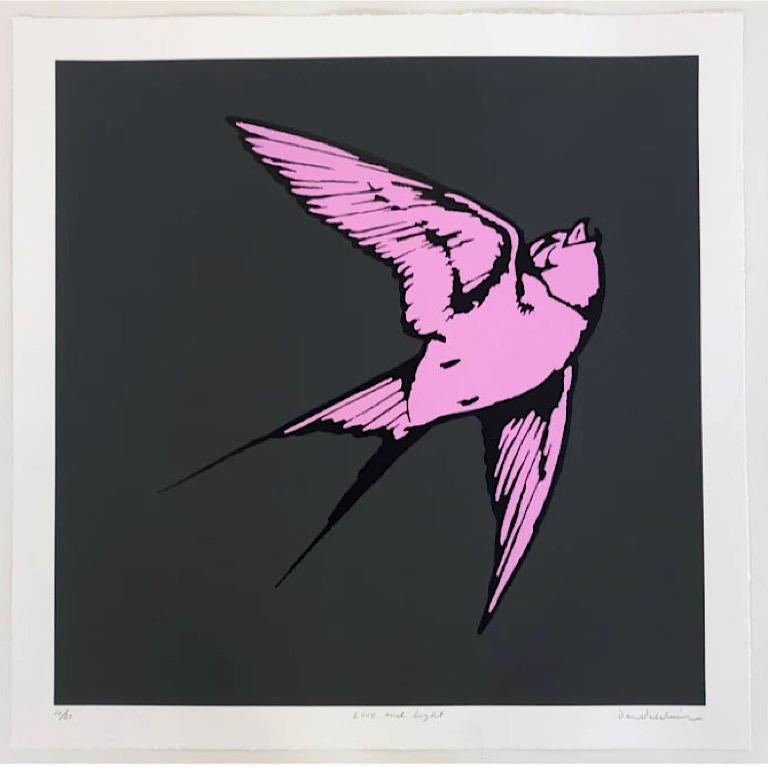 Dan Baldwin  Interior Print - Dan Baldwin, Love and Light (Charcoal & Pink), 2023