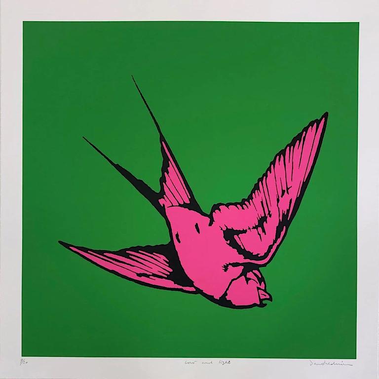 Dan Baldwin  Interior Print - Dan Baldwin, Love and Light (green & pink), 2023