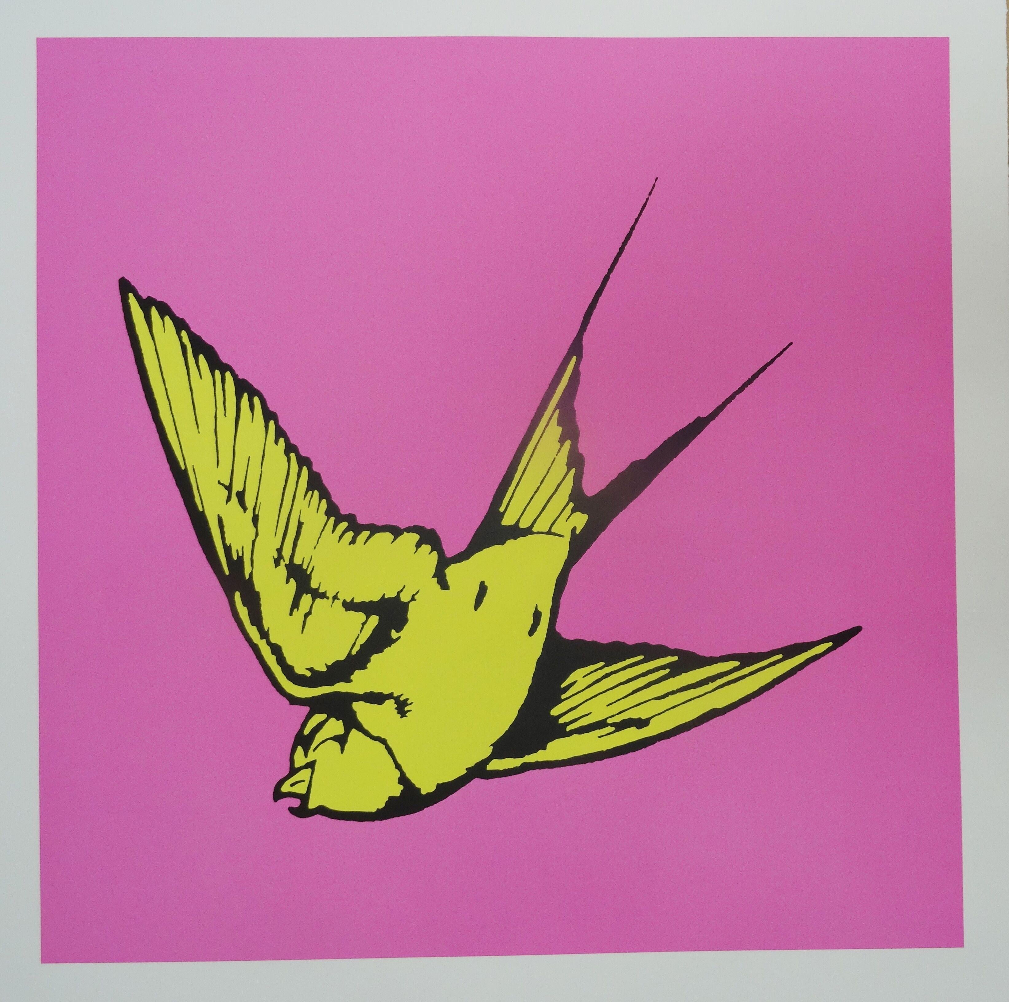 Dan Baldwin  Animal Print - Love and Light, Pink and Yellow #2