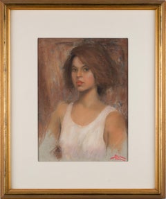 "Rebecca" (ca. 1992) By Dan Beck Original Pastel Portrait on Paper