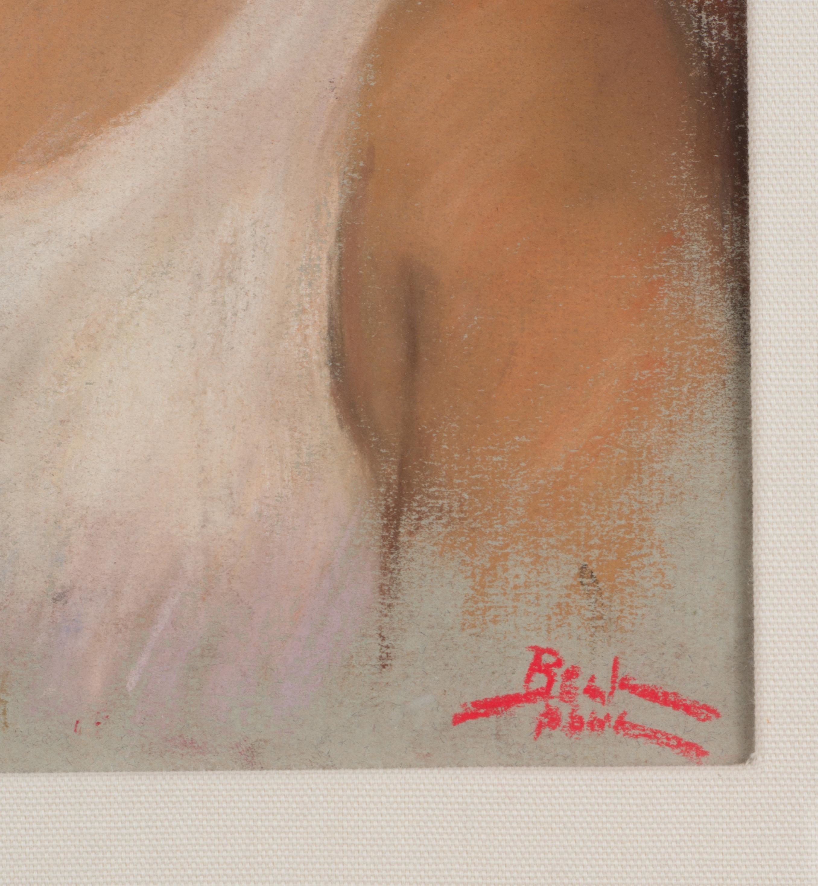 „Rebecca“, Original pastellfarbenes Gemälde (Impressionismus), Painting, von Dan Beck
