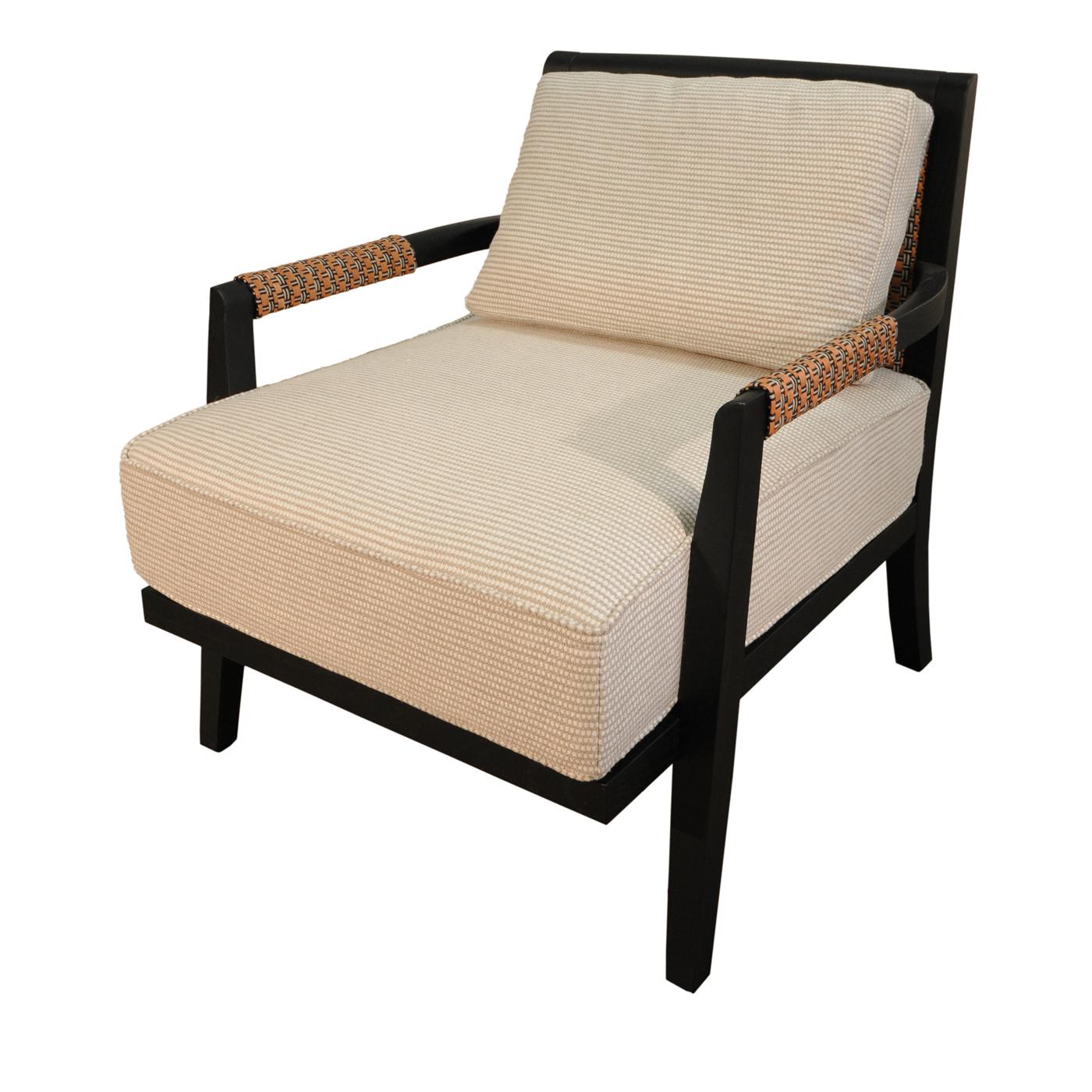 Modern Dan Beige Armchair For Sale