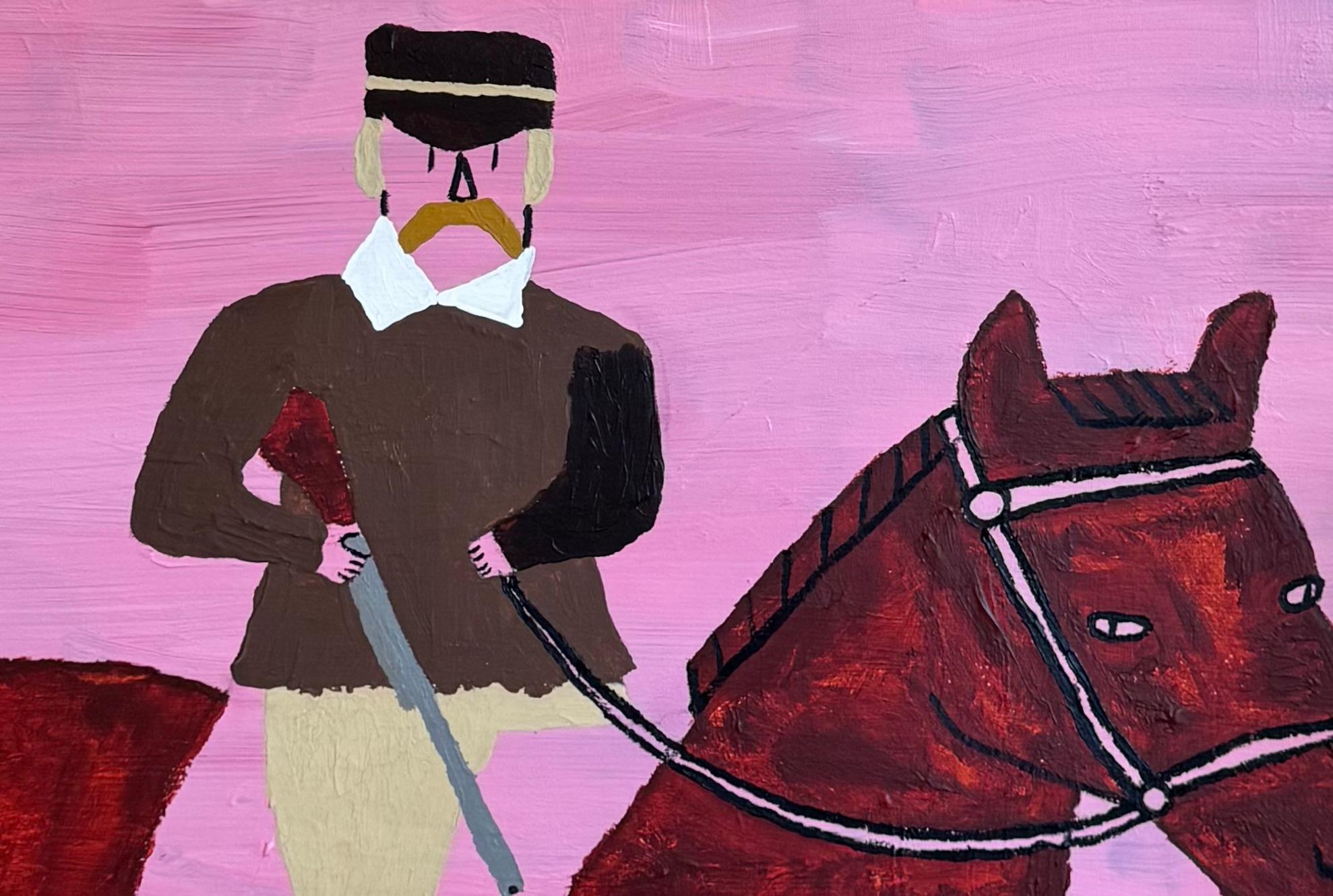 Berry Hunter, Quadro originale, ritratto, Paesaggio, Cavalli - Painting Moderno di Dan Bloodworth