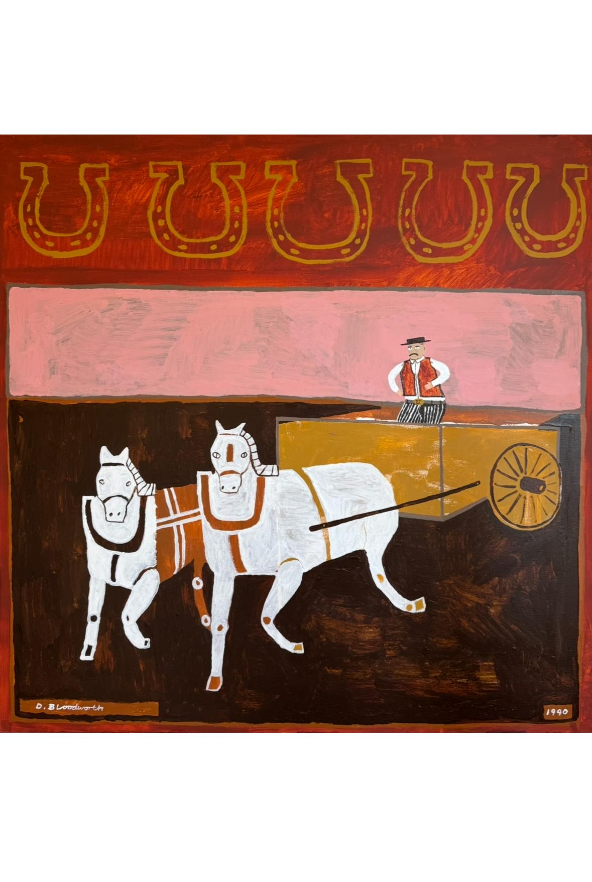 Lucky For You, Originalgemälde, Porträt, Landschaft, Pferde – Painting von Dan Bloodworth