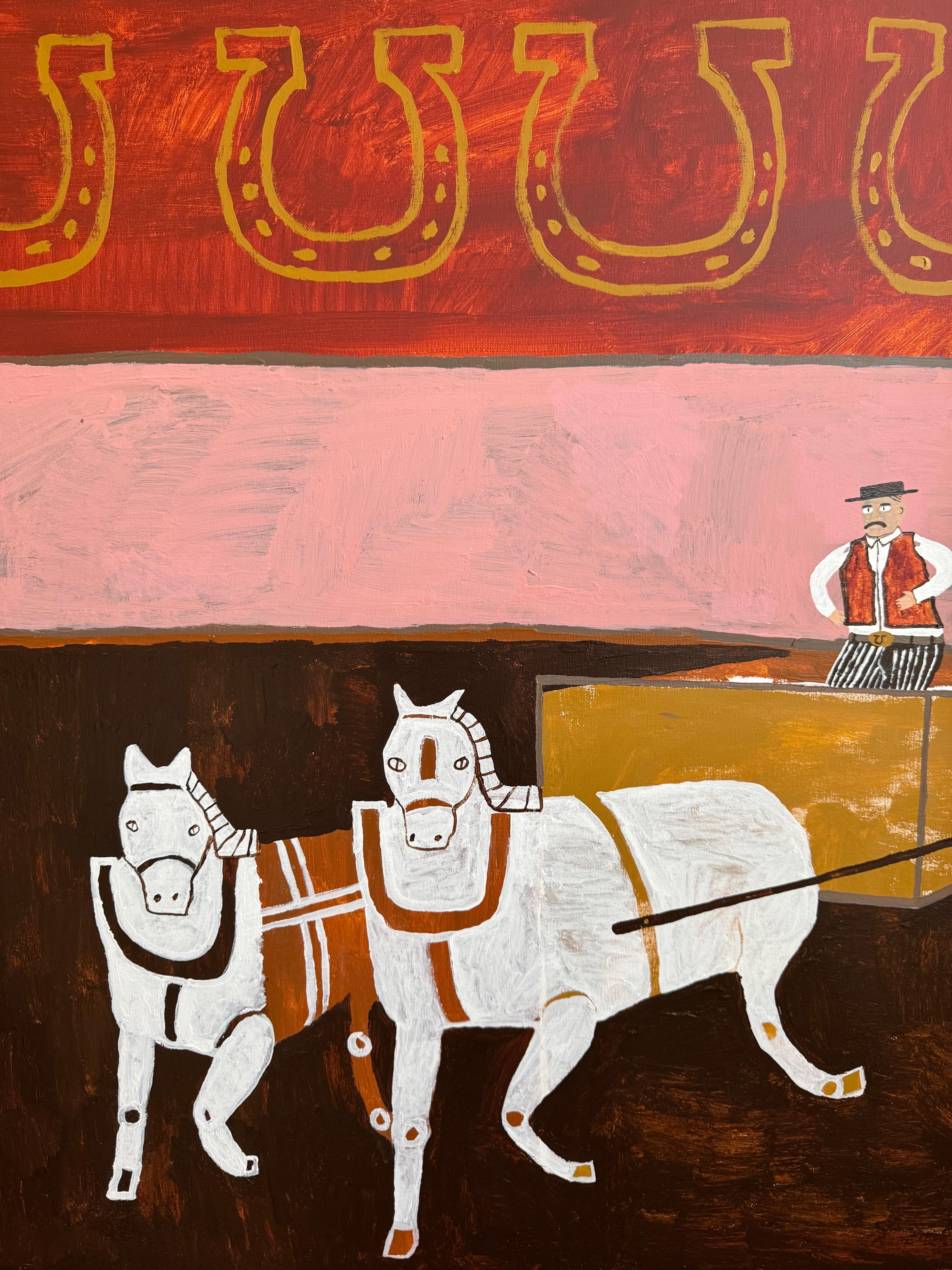 Lucky For You, Originalgemälde, Porträt, Landschaft, Pferde (Moderne), Painting, von Dan Bloodworth