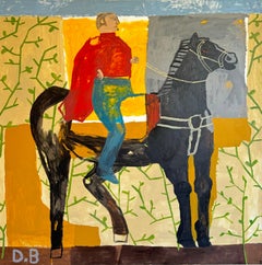 Someones Stuntman, Quadro originale, Cowboys, Paesaggio, Cavalli