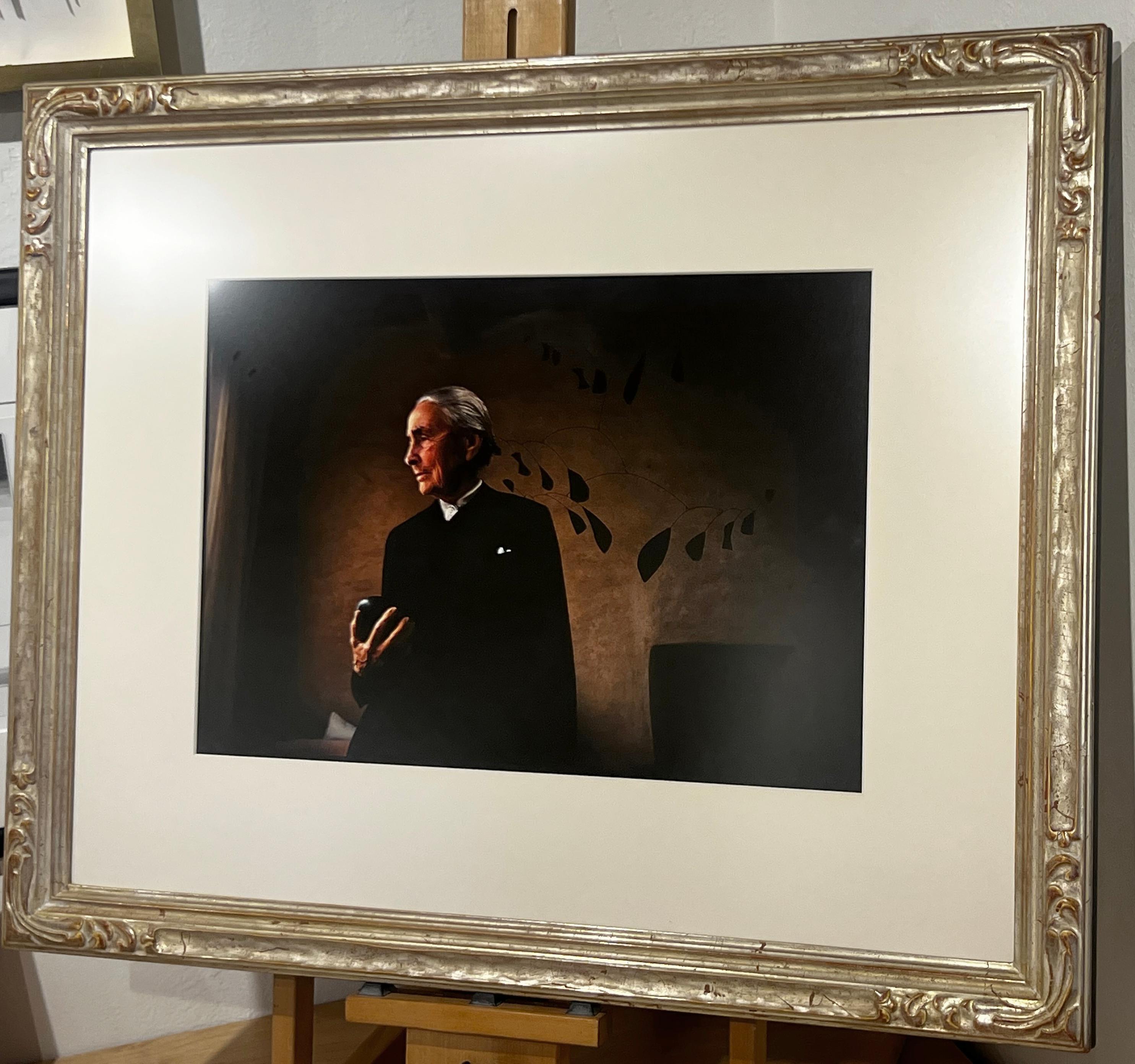 Dan Budnik, Georgia O'Keeffe Holding Chama River Stone, 1975. Framed 26 x 31 x 1