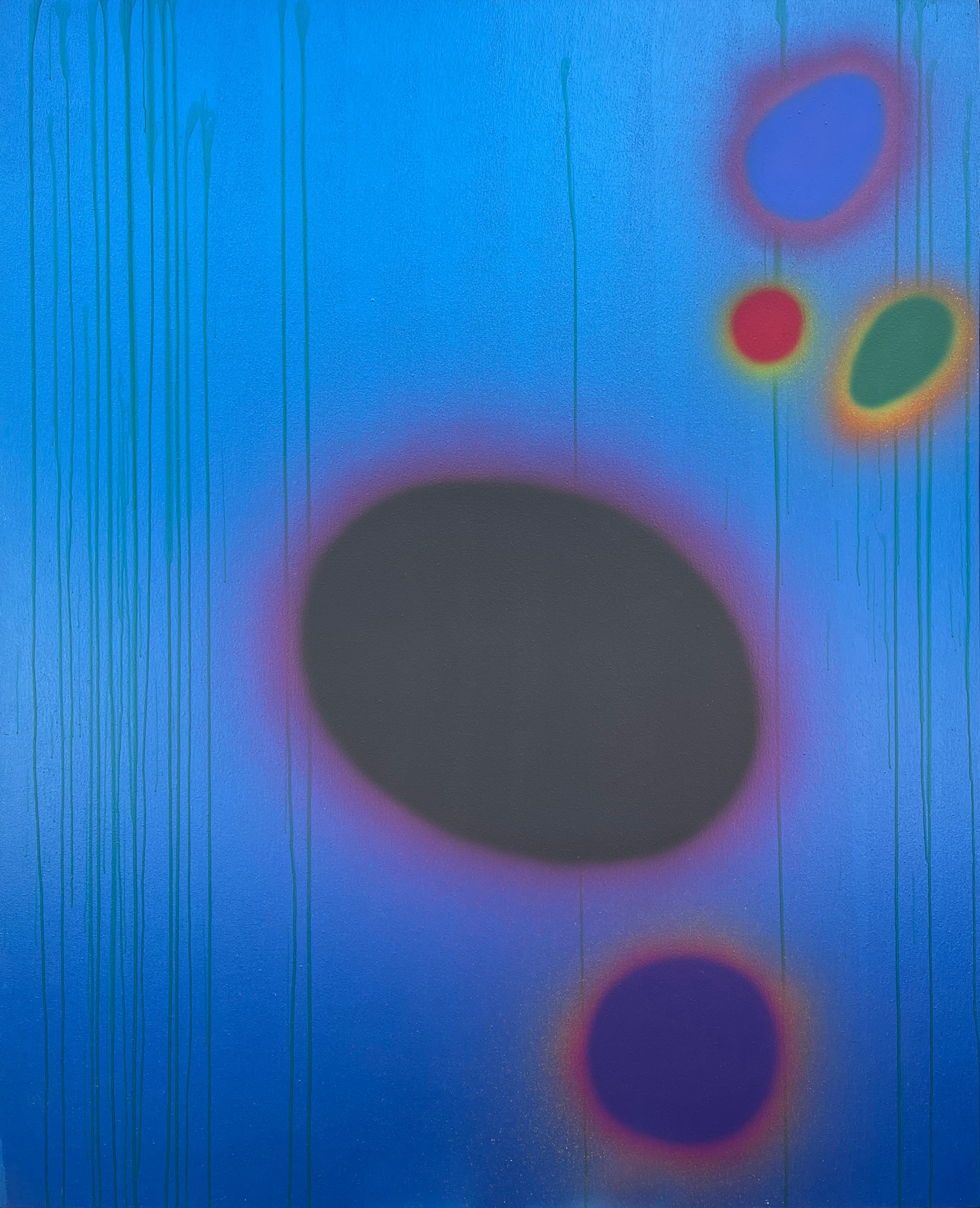Abstract Painting di Dan Christensen - Aprile Blu