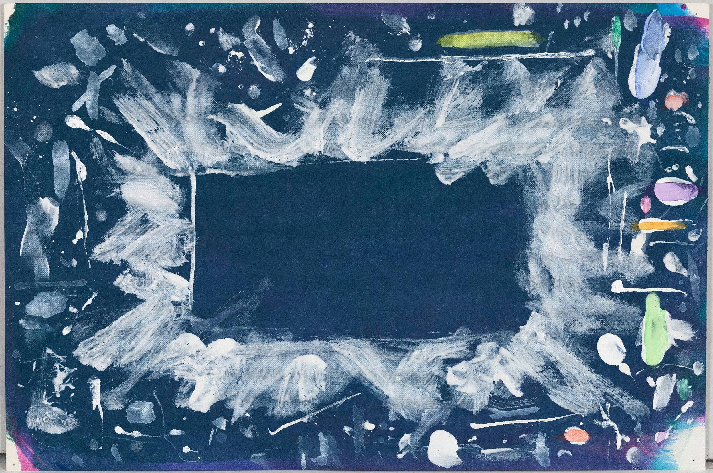 Dan Christensen Abstract Painting - Blue Splash