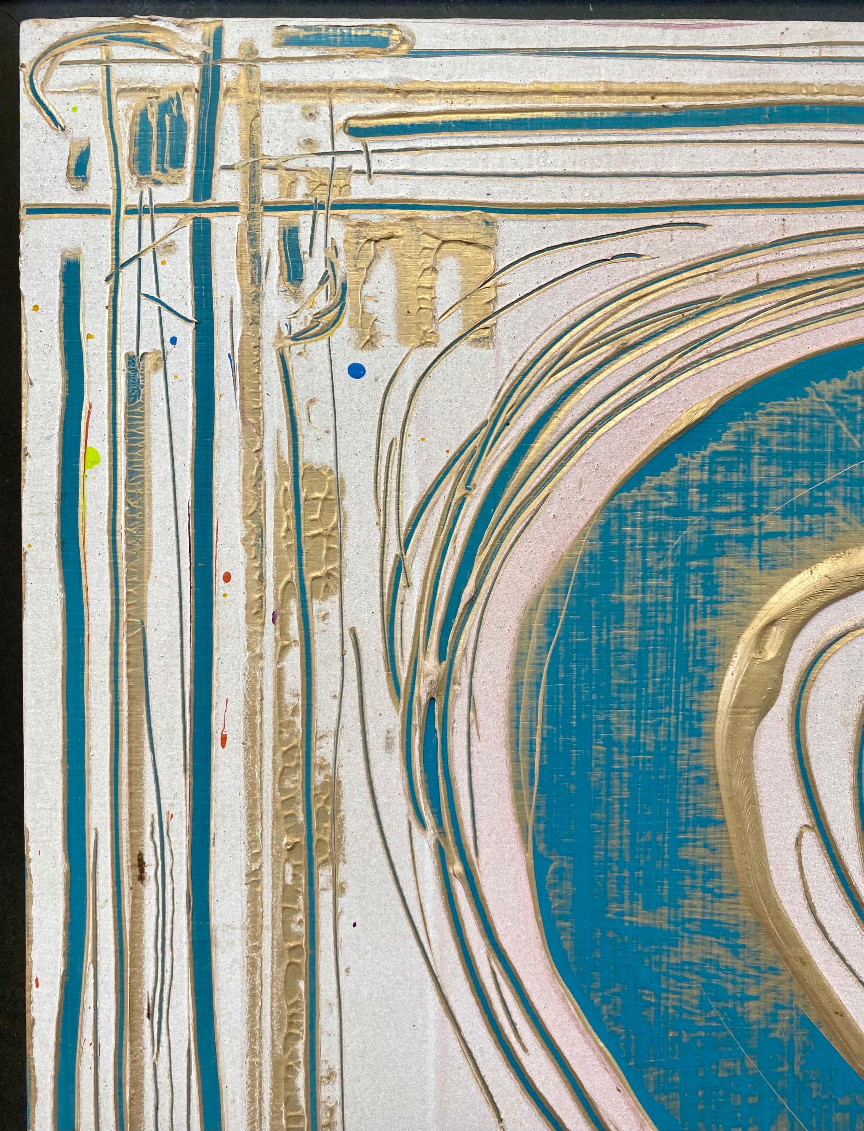 The Letter “S”, 1991 Scrape Painting, Hamptons Artists & Writers Softball Game en venta 1