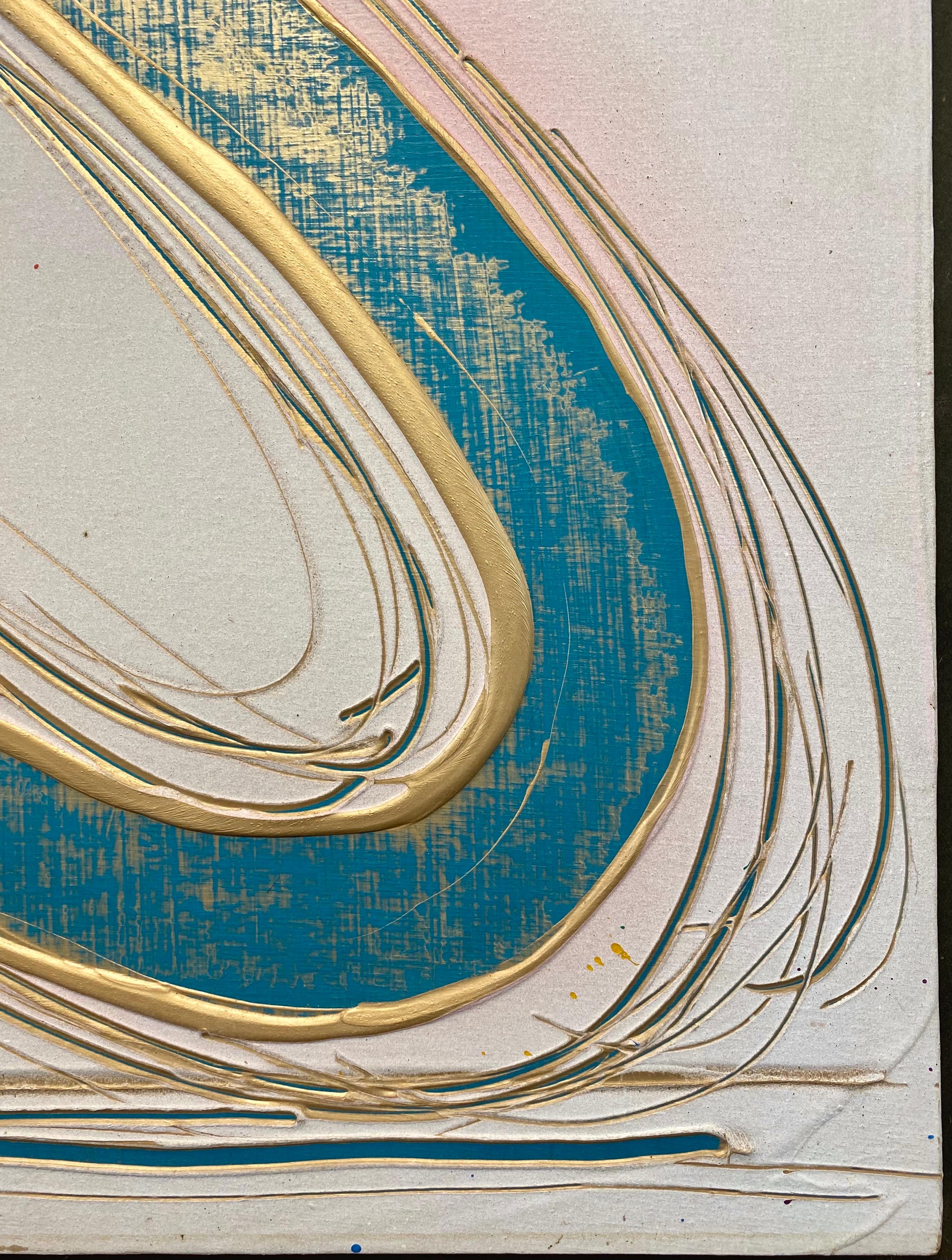 The Letter “S”, 1991 Scrape Painting, Hamptons Artists & Writers Softball Game en venta 2