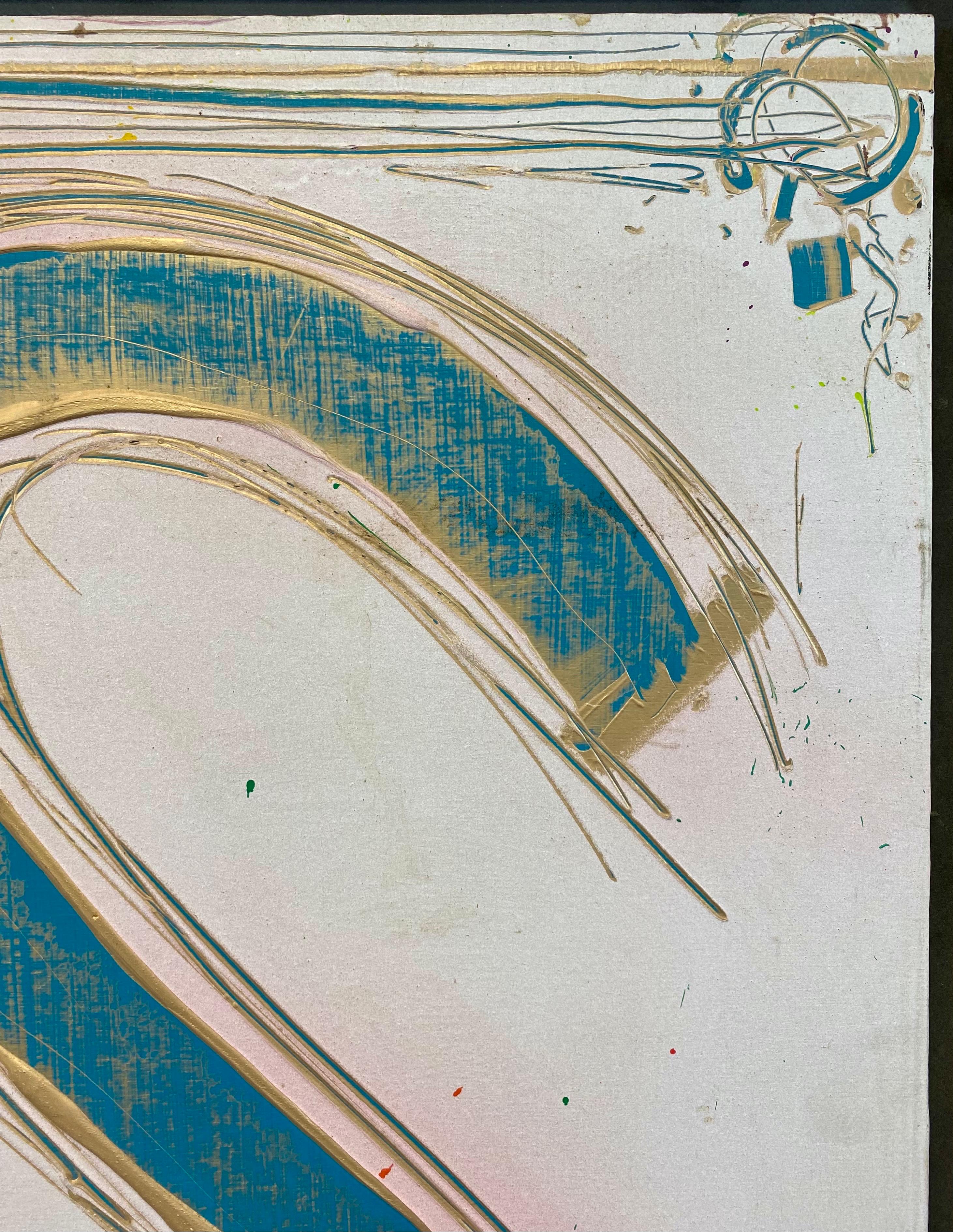 The Letter “S”, 1991 Scrape Painting, Hamptons Artists & Writers Softball Game en venta 4