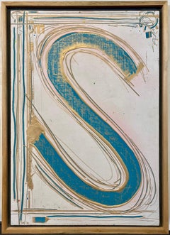 The Letter “S”, 1991 Scrape Painting, Hamptons Artists
Writers Softball Game