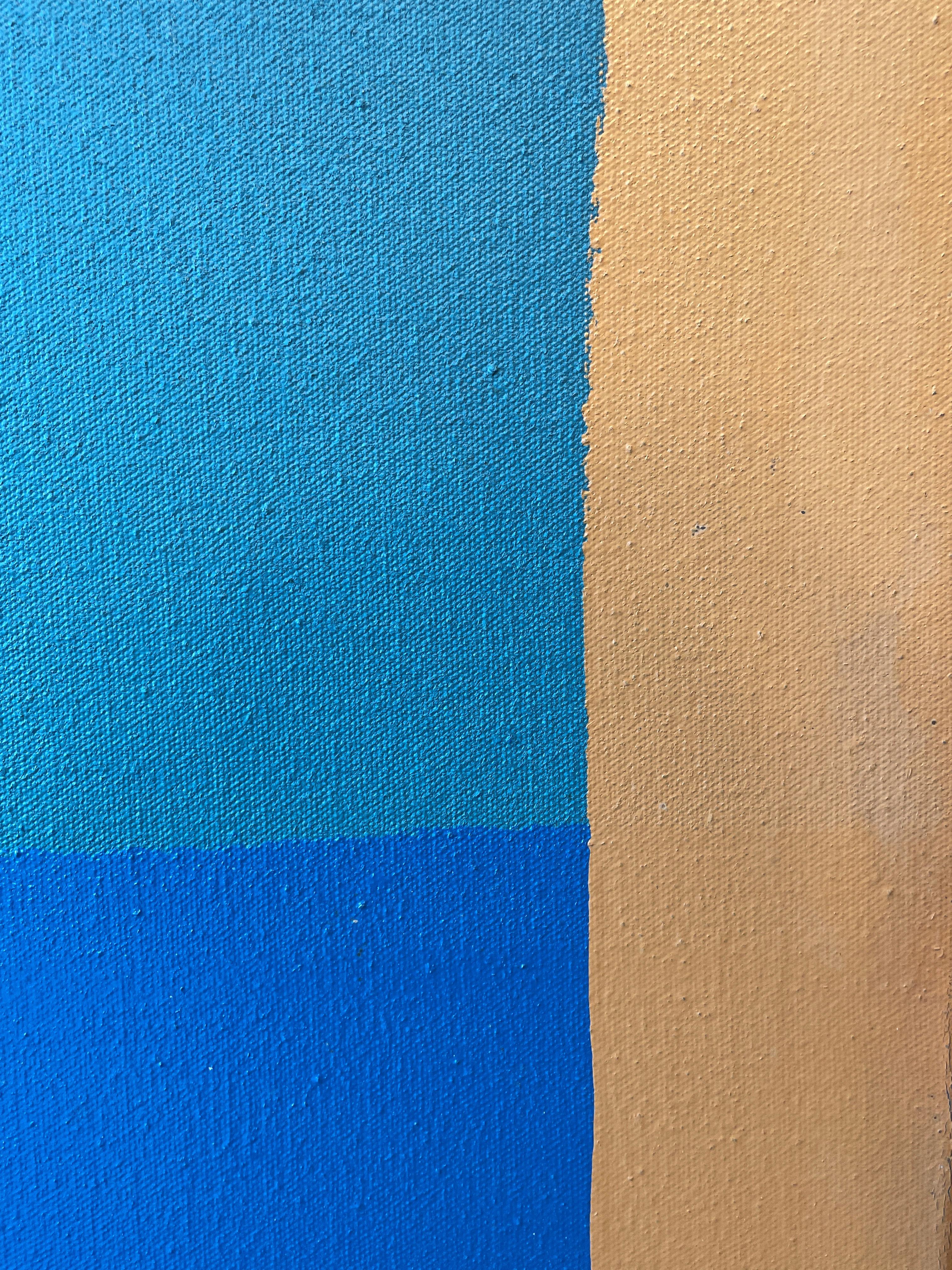 Dan Christensen, série à carreaux géométriques, abstrait orange et bleu en vente 3